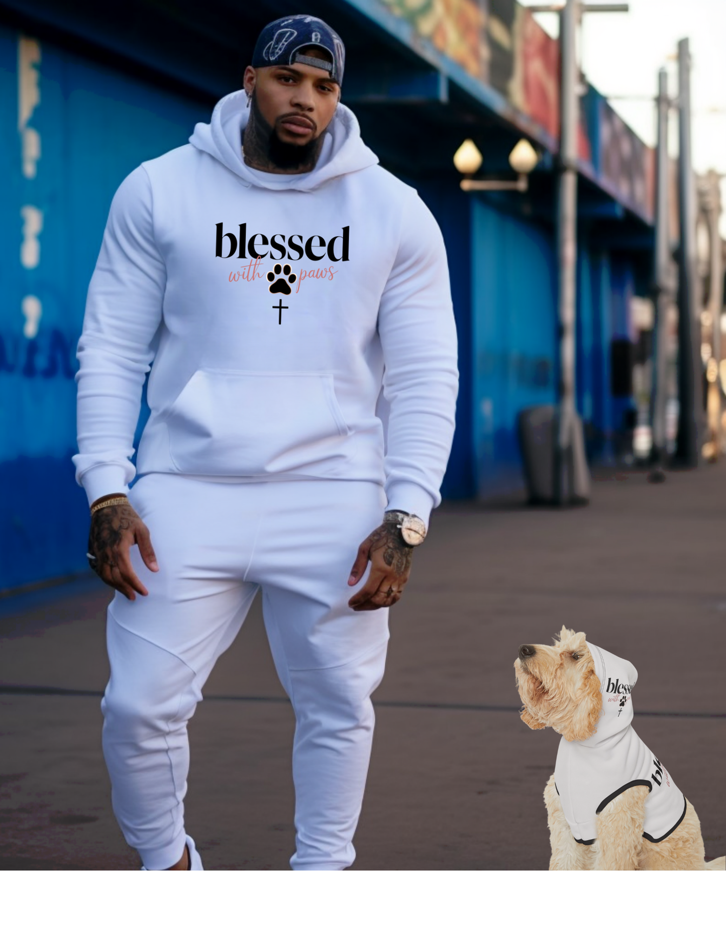 Blessed with Paws Hoodie: Perfect Gift for Dog and Cat Owners, Stylish Dog Apparel for Cozy Days