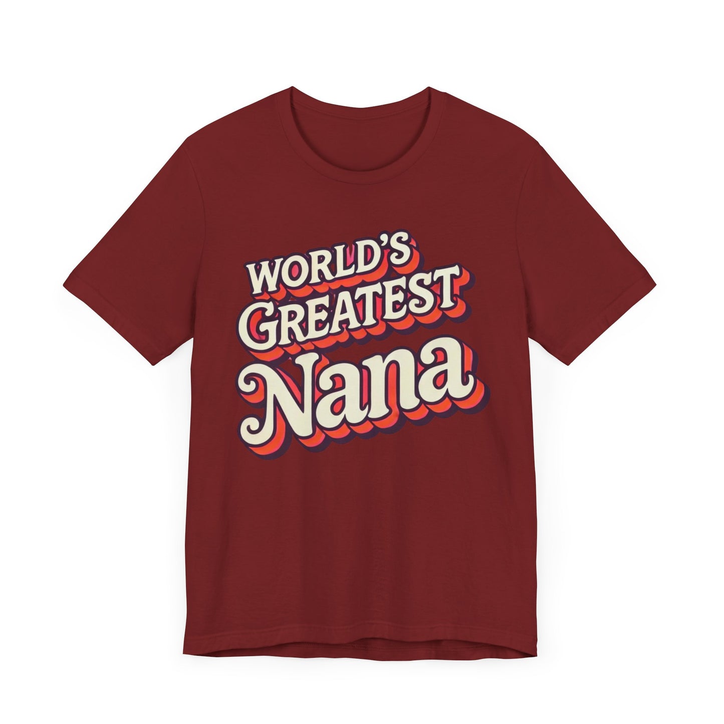 World's Greatest Nana t-shirt with colorful retro fonts, perfect for showing love and appreciation to your Nana.