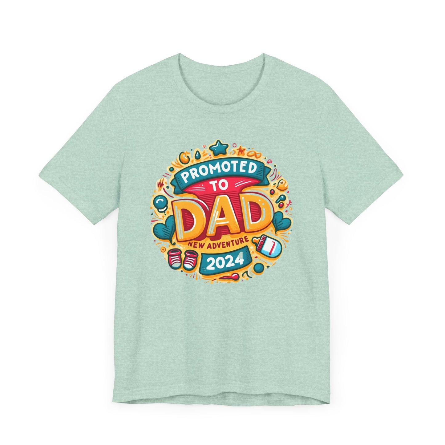 Promoted to Dad 2024 T-Shirt | Celebrate Fatherhood with Style