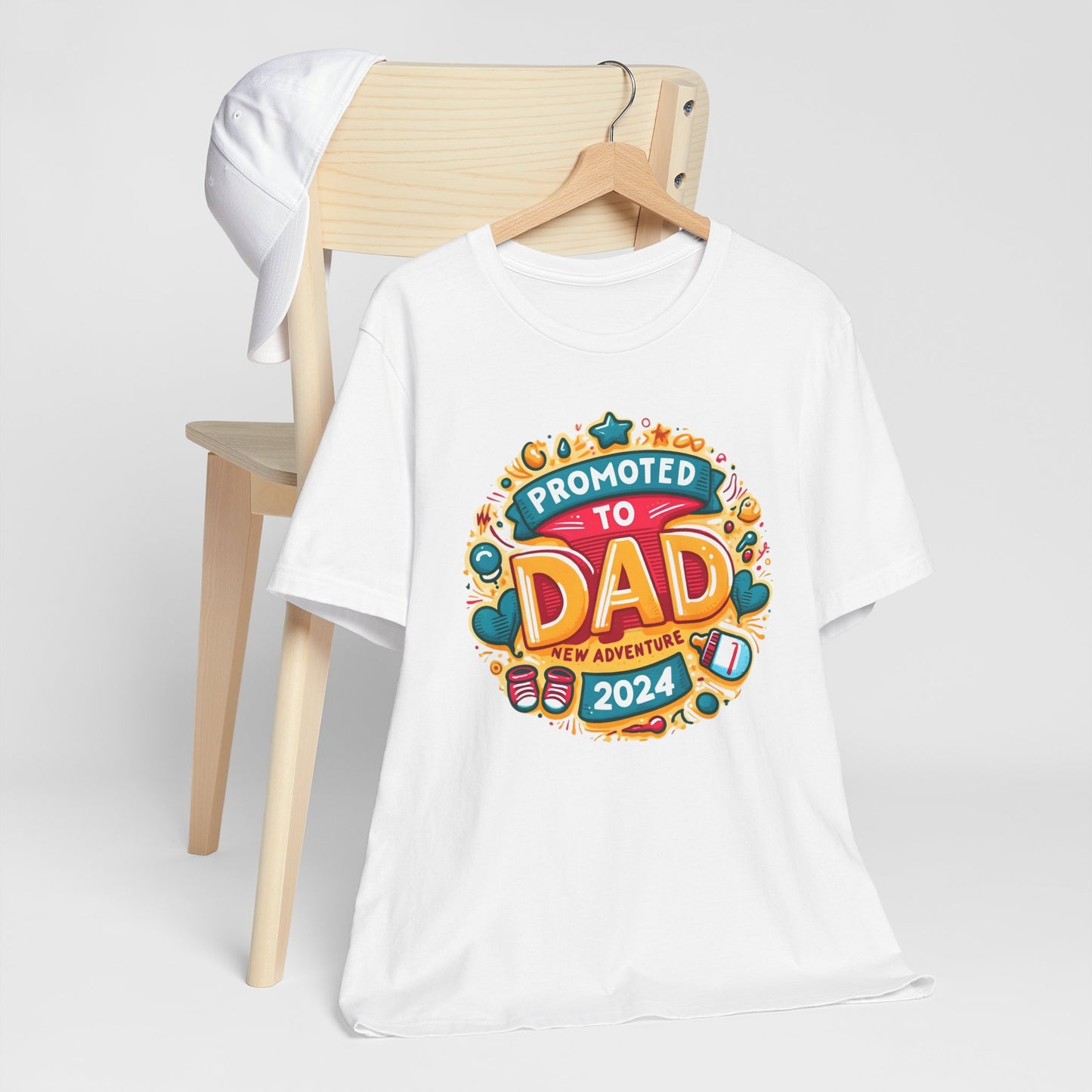 Promoted to Dad 2024 T-Shirt | Celebrate Fatherhood with Style