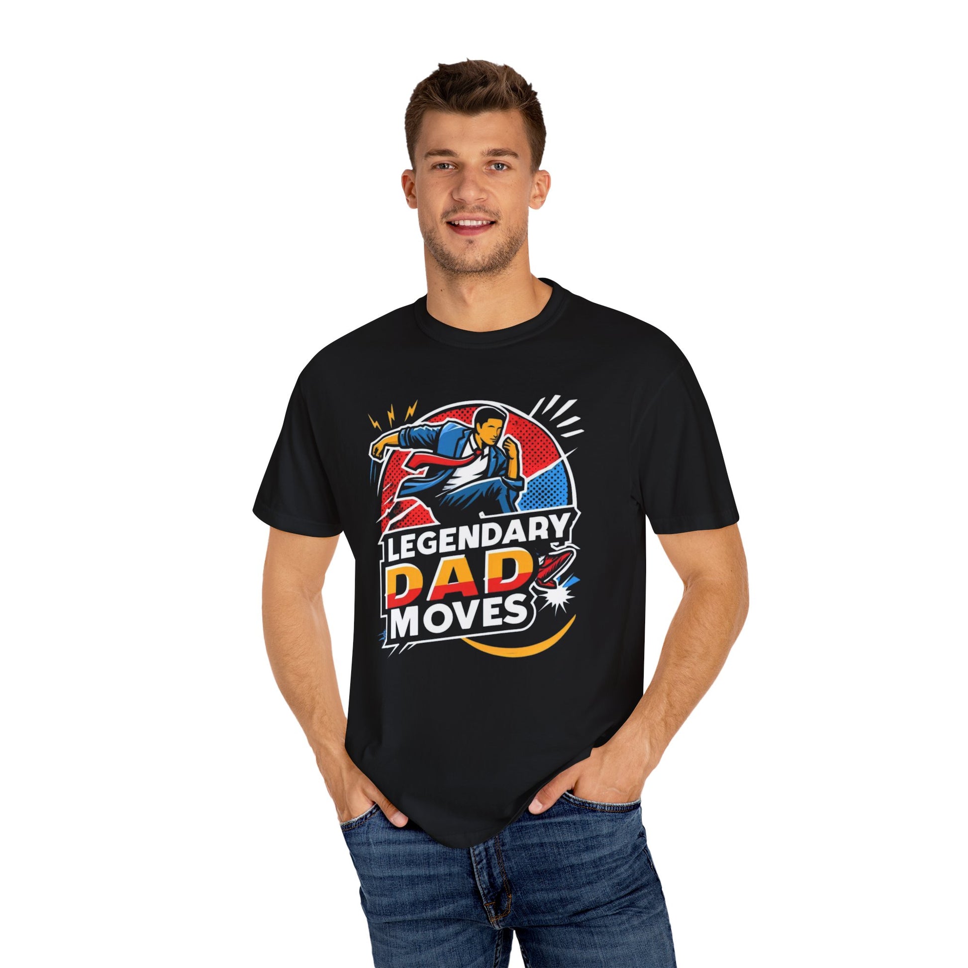 Legendary Dad Moves graphic tee - celebrate Father's Day with style, unique and fun gift