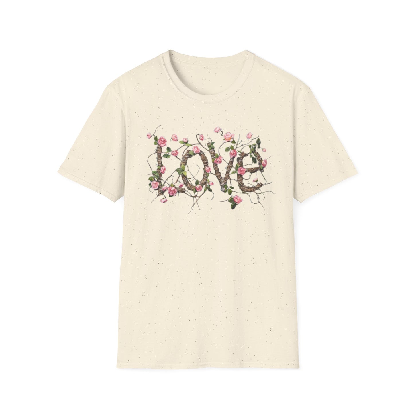 Floral Love Unisex Softstyle T-Shirt, Perfect for Spring Celebrations