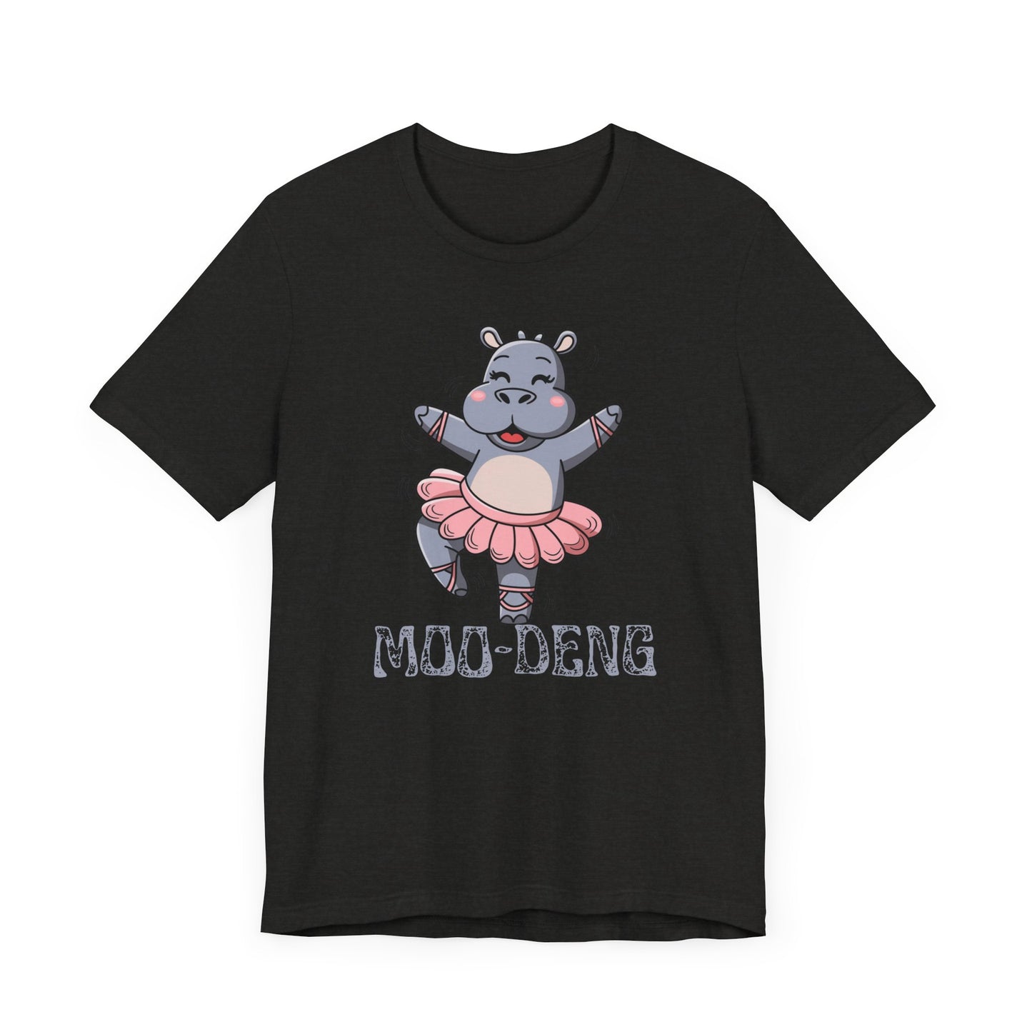 Funny Ballerina Hippo Moo Deng T-Shirt | Quirky Animal Gift for Her