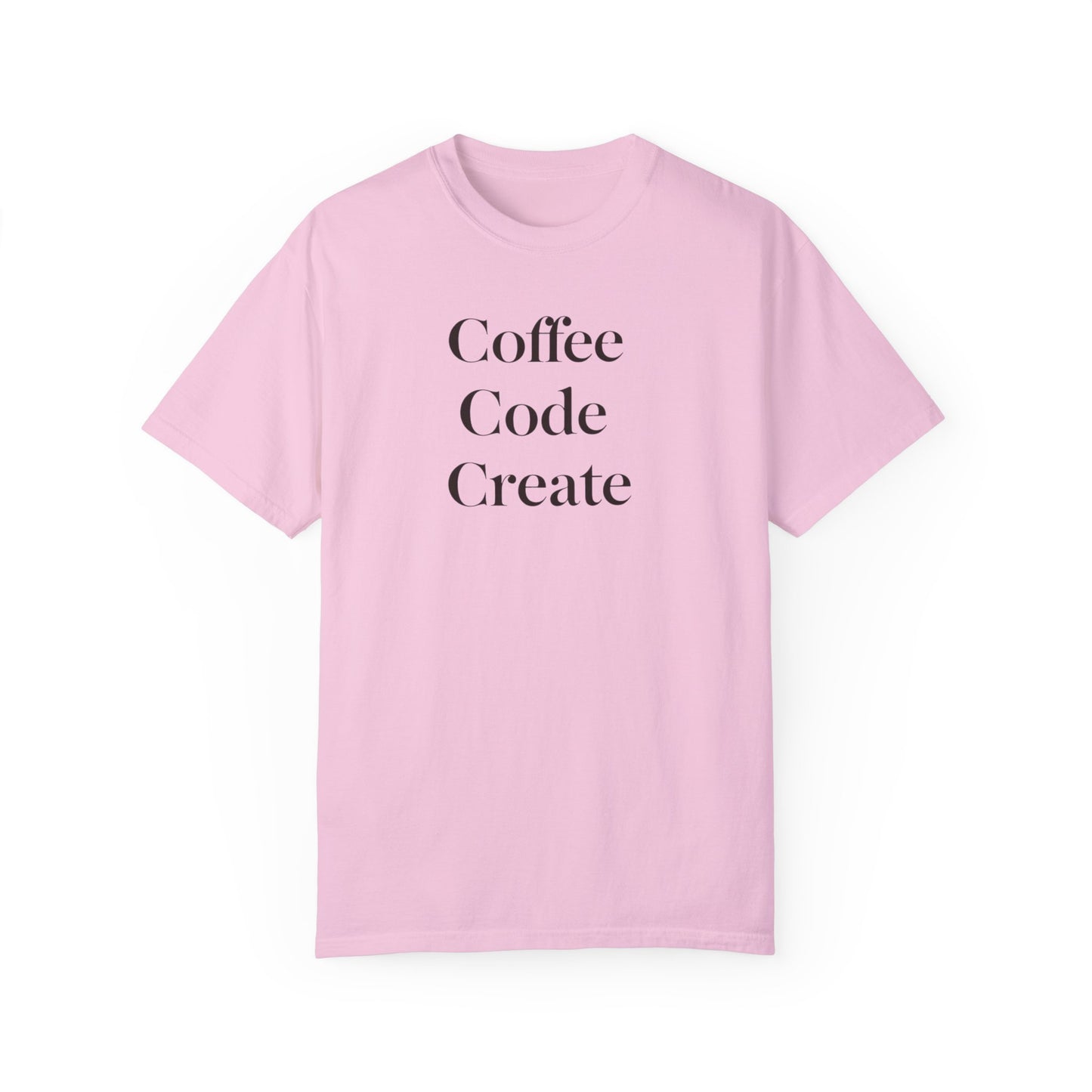 Coffee Code Create Unisex Garment-Dyed T-Shirt | Casual Wear for Creatives