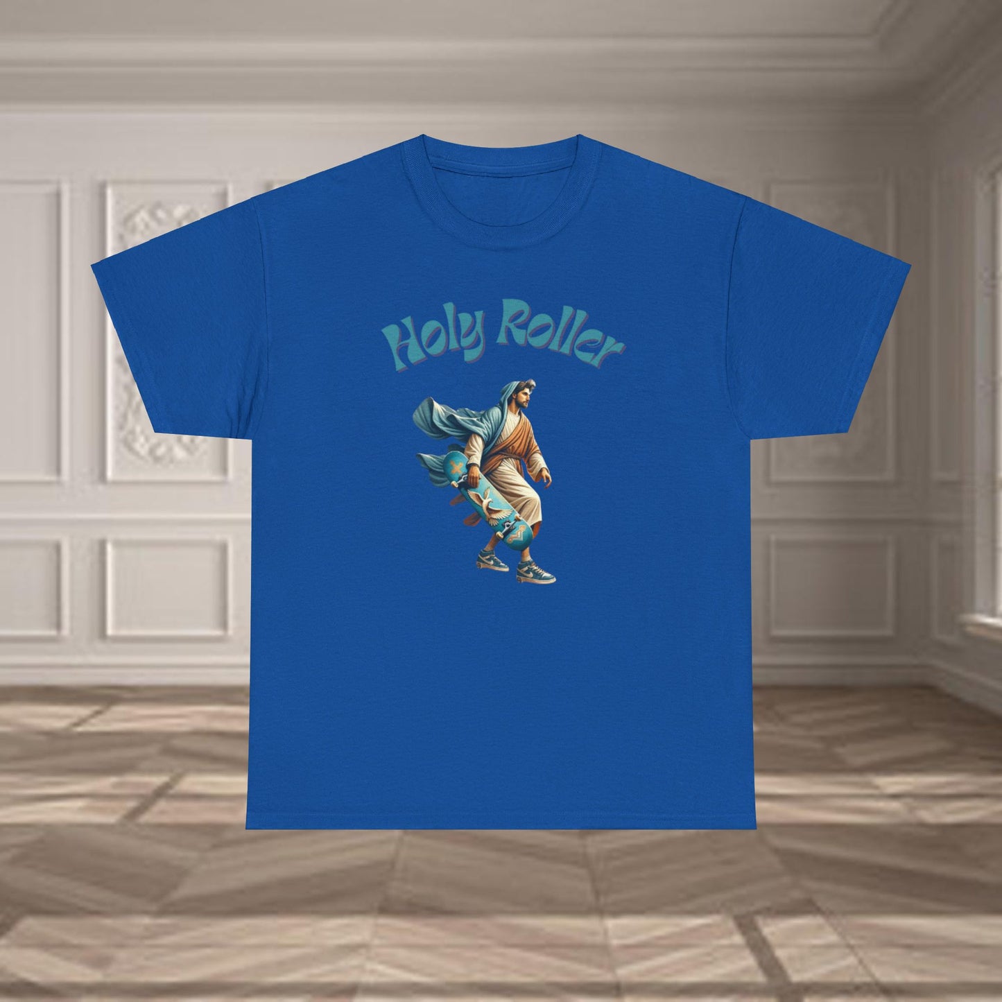 Holy Roller Skateboarding Jesus T-Shirt - Divine Streetwear, Faith-Inspired Skate Tee