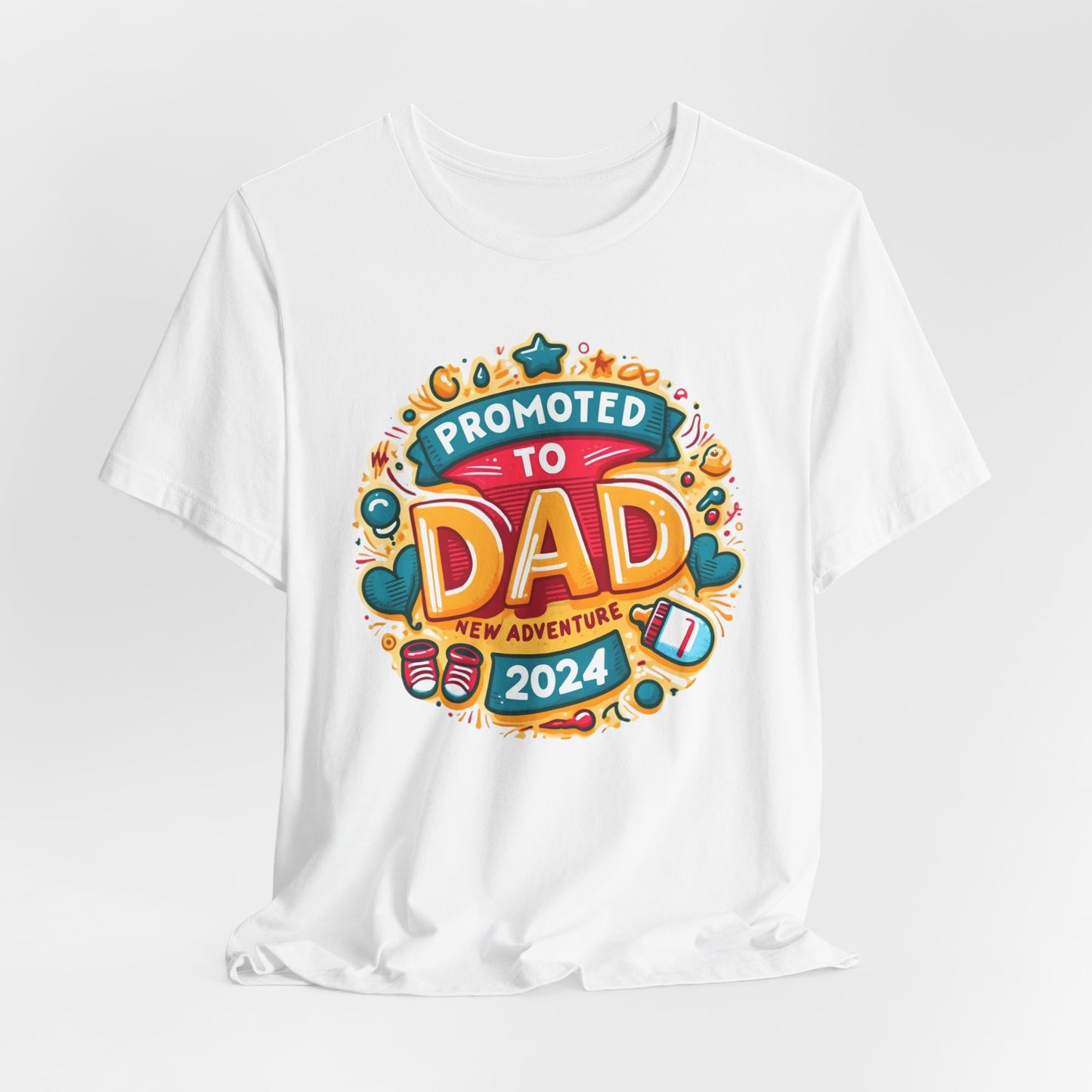 Promoted to Dad 2024 T-Shirt | Celebrate Fatherhood with Style