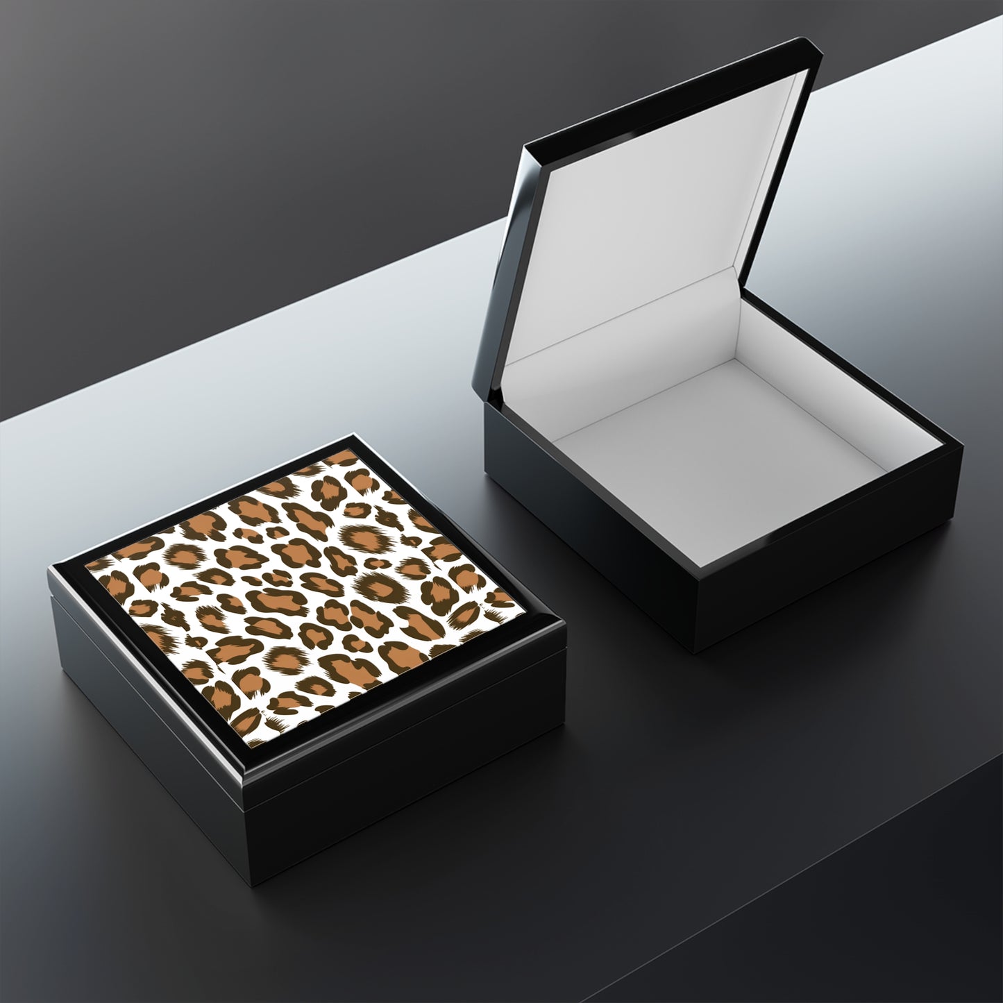 Chic Leopard Print Jewelry Box - Elegant Storage for Beloved Accessories