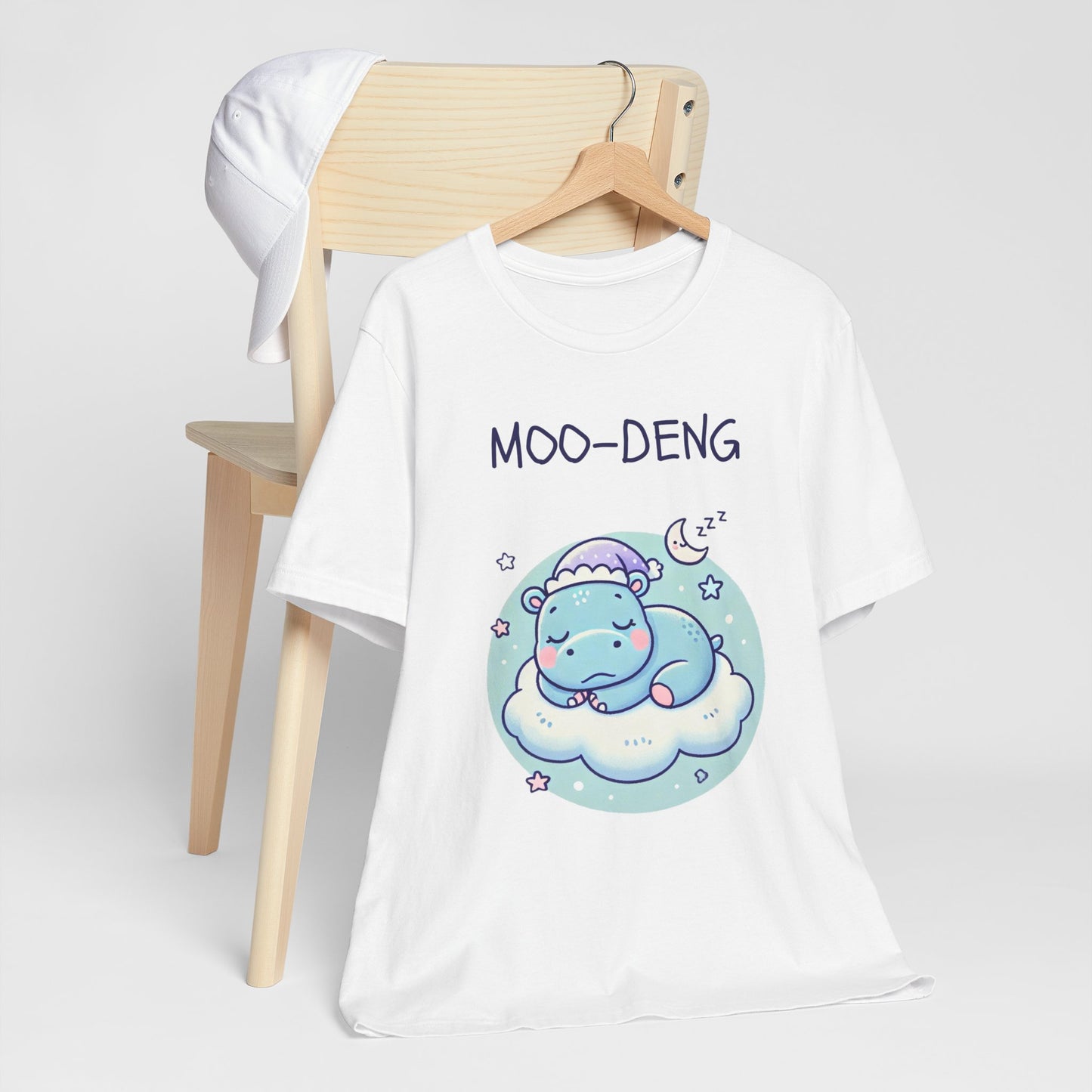 Moo-Deng Baby Hippo T-shirt, Adorable Gift for Her, Cute Animal Lover Tee