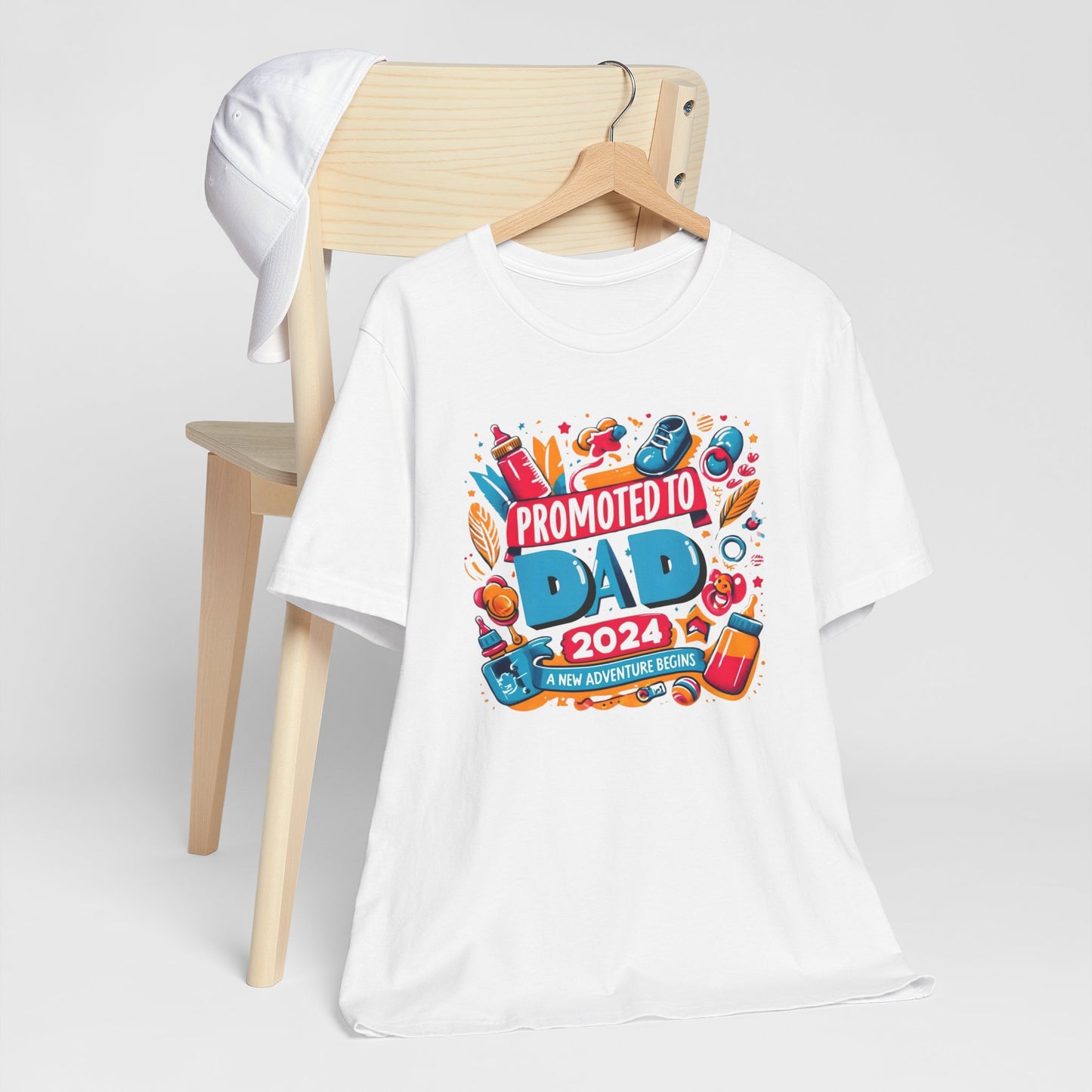 Promoted to Dad 2024 T-Shirt | Celebrate Fatherhood with Style