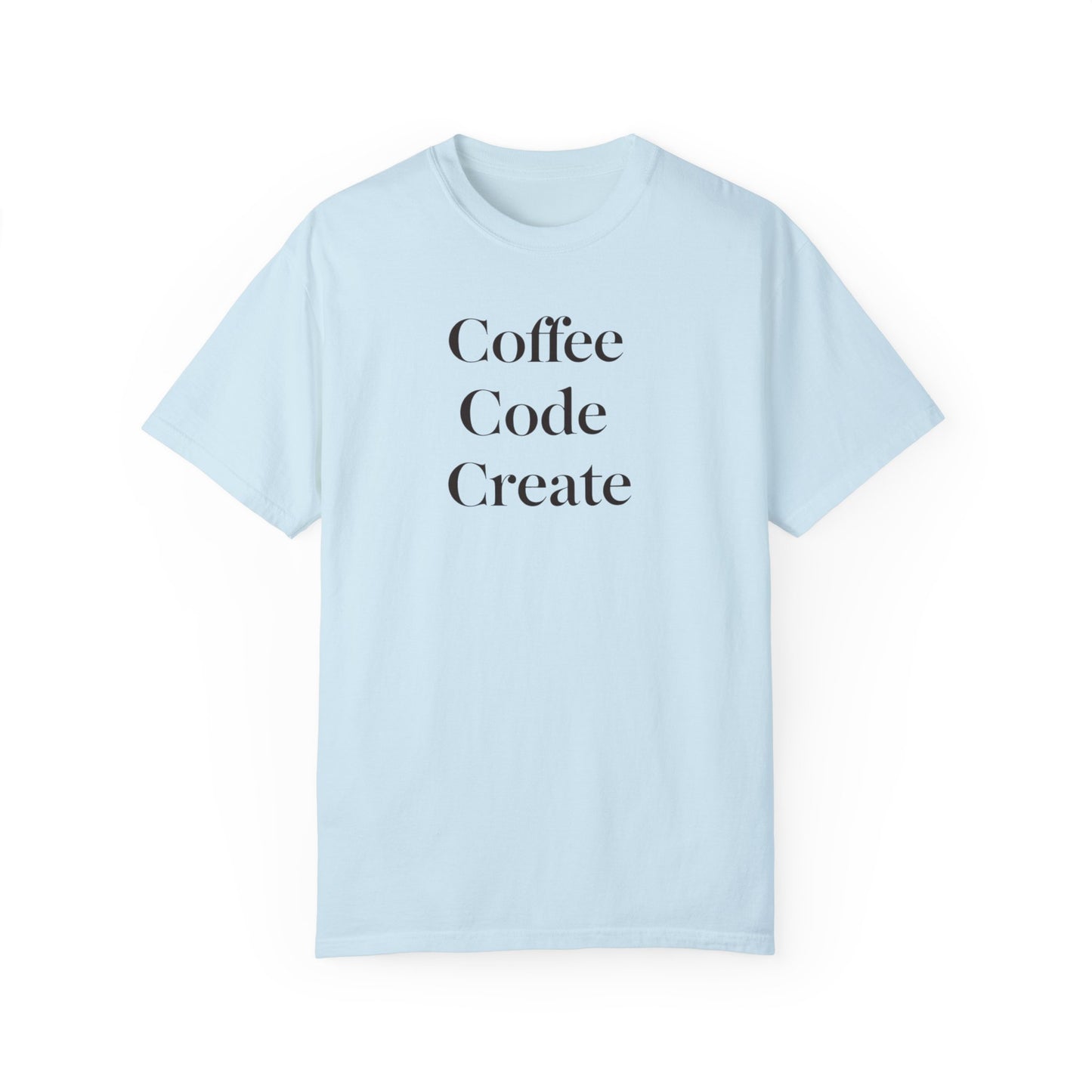 Coffee Code Create Unisex Garment-Dyed T-Shirt | Casual Wear for Creatives