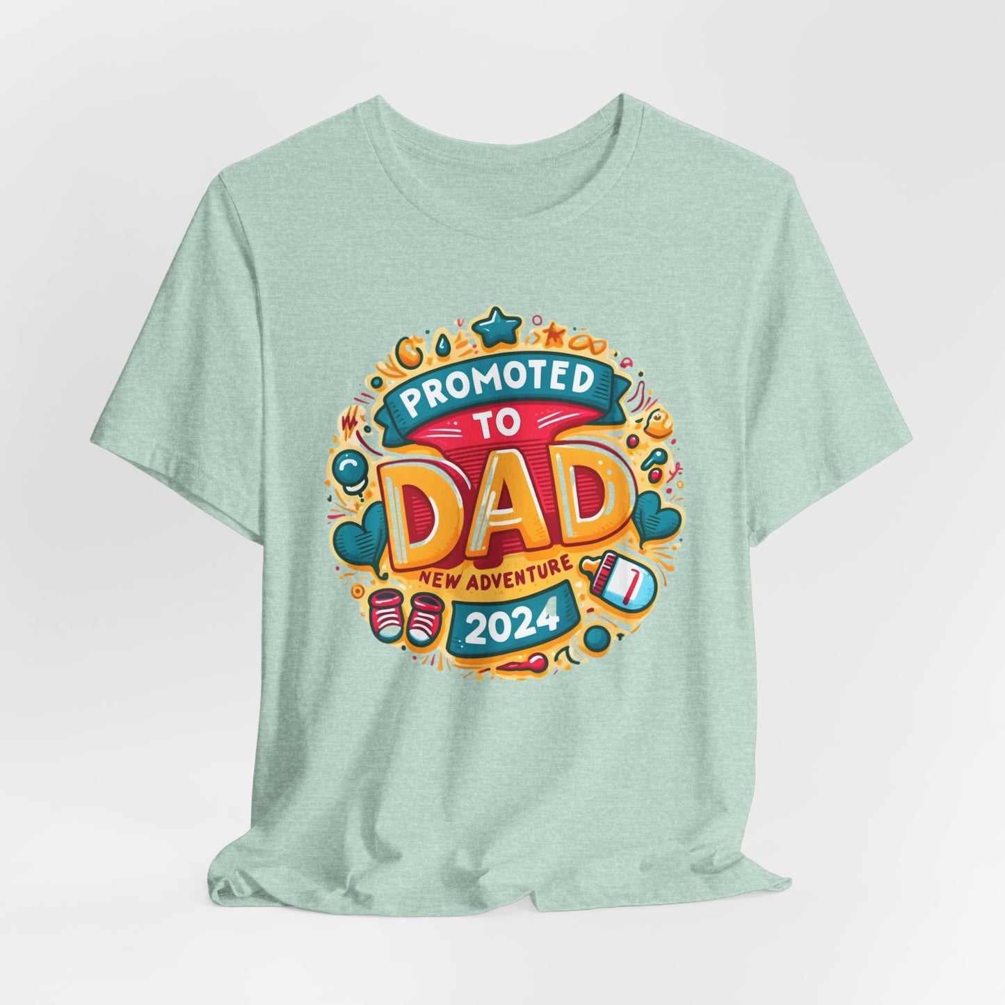 Promoted to Dad 2024 T-Shirt | Celebrate Fatherhood with Style