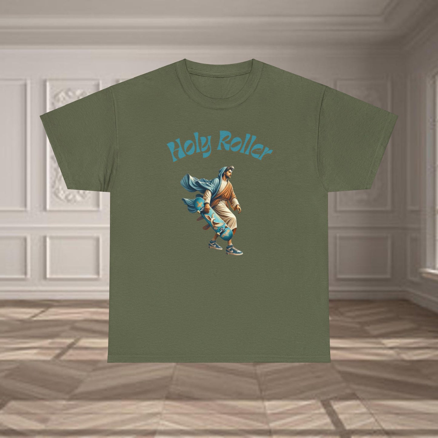 Holy Roller Skateboarding Jesus T-Shirt - Divine Streetwear, Faith-Inspired Skate Tee