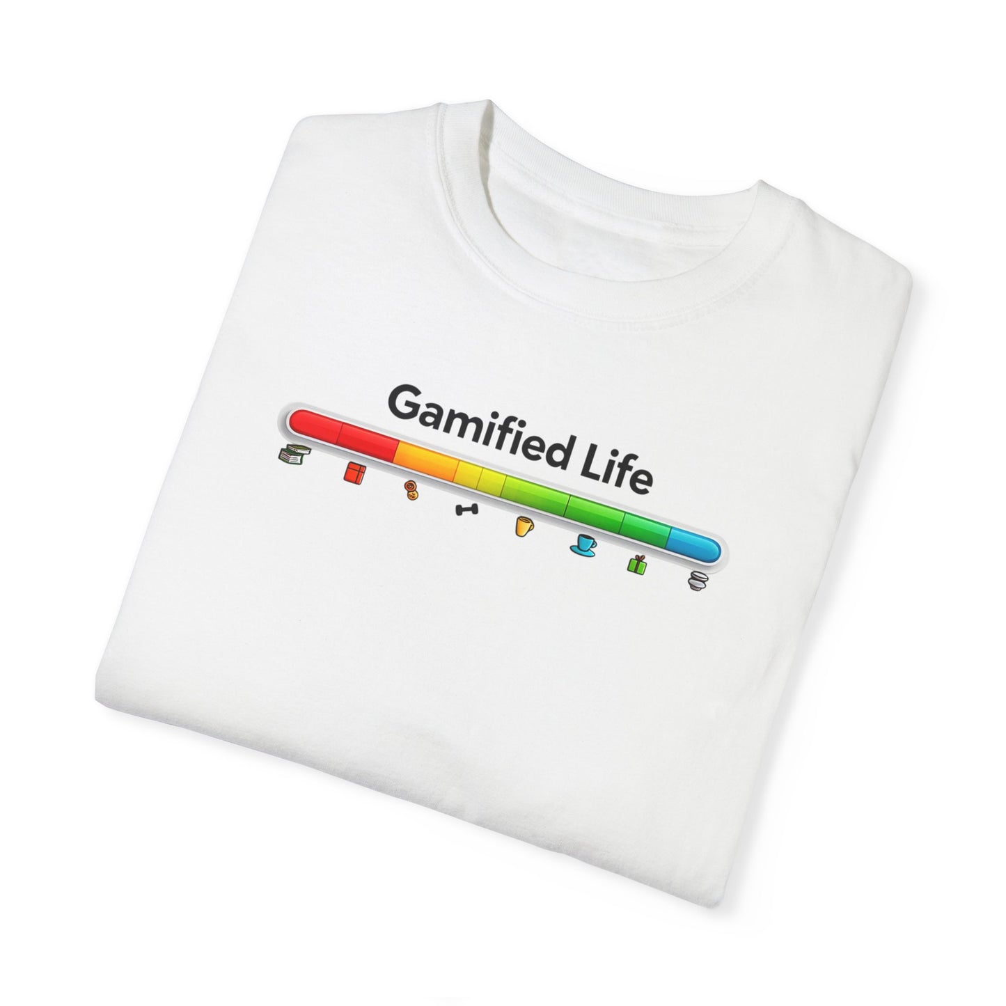 Gamified Life Unisex Garment-Dyed T-Shirt - Trendy Casual Wear for Gamers