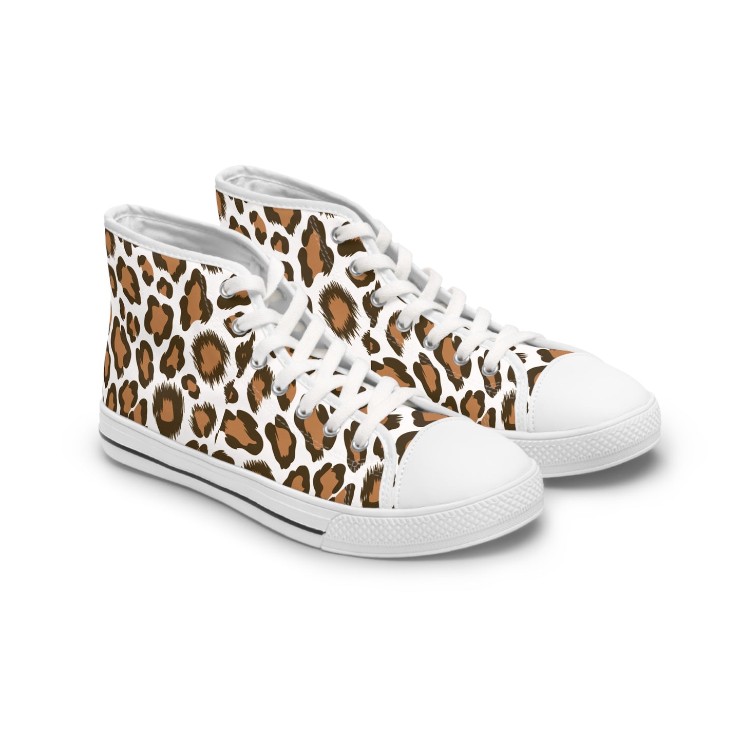 Women’s Leopard Print High Top Sneakers - Stylish Casual Footwear