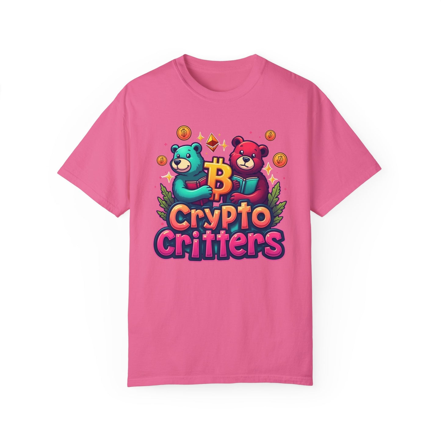 Crypto Critters Unisex Garment-Dyed T-Shirt - Fun & Playful Design