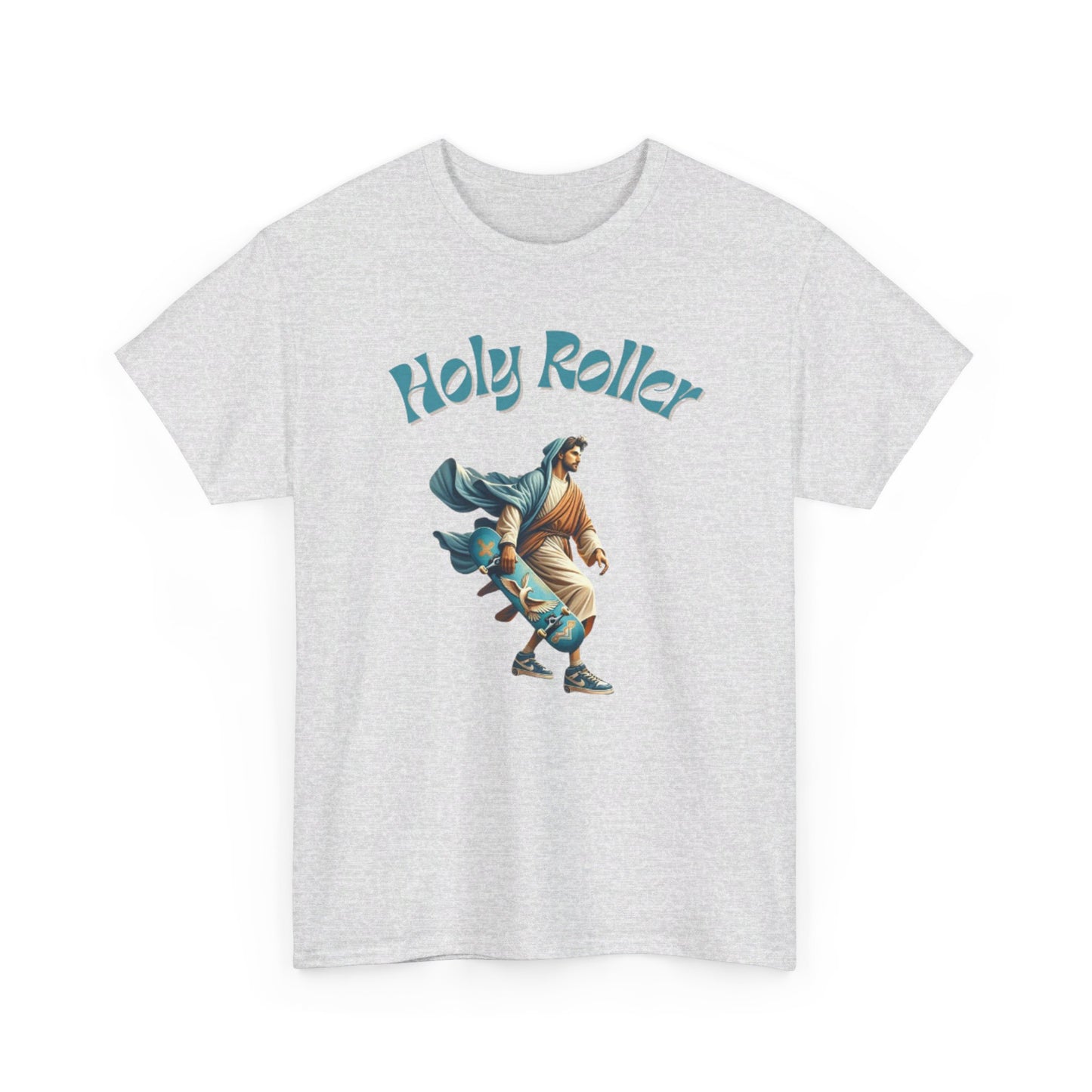 Holy Roller Skateboarding Jesus T-Shirt - Divine Streetwear, Faith-Inspired Skate Tee