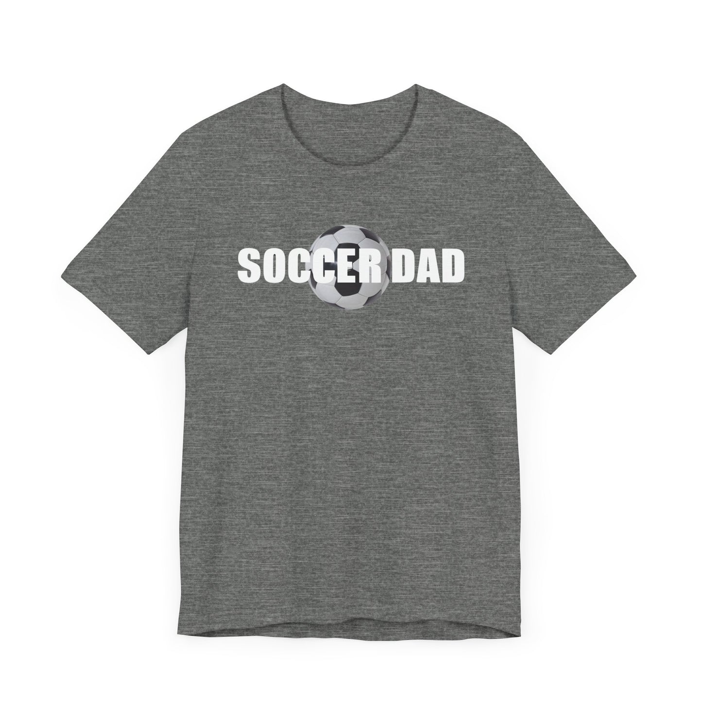 Soccer Dad t-shirt featuring a vibrant design with a soccer theme, perfect for dads who love soccer.