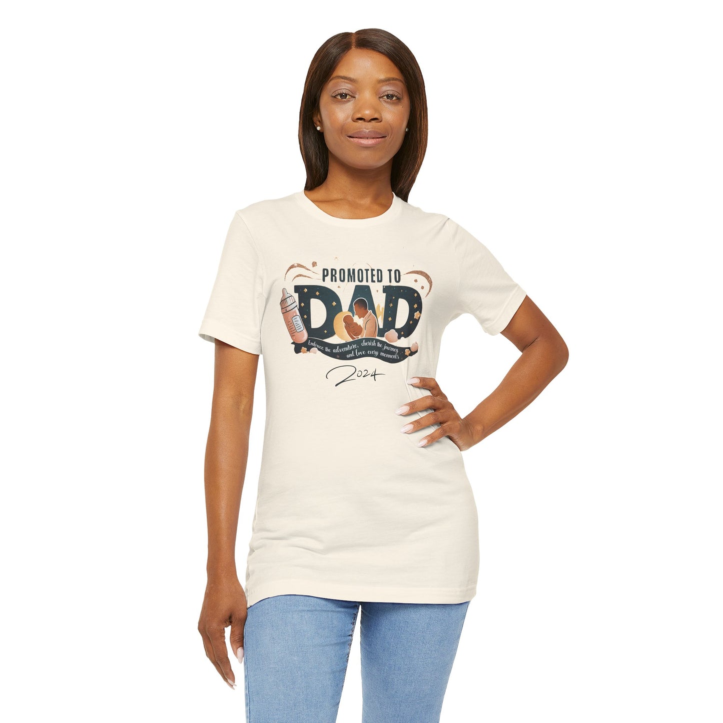 Promoted to Dad 2024 T-Shirt | Celebrate Fatherhood with Style