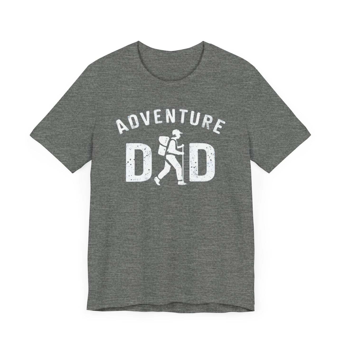 Adventure Dad t-shirt featuring a hiker graphic, perfect for dads who love outdoor adventures.