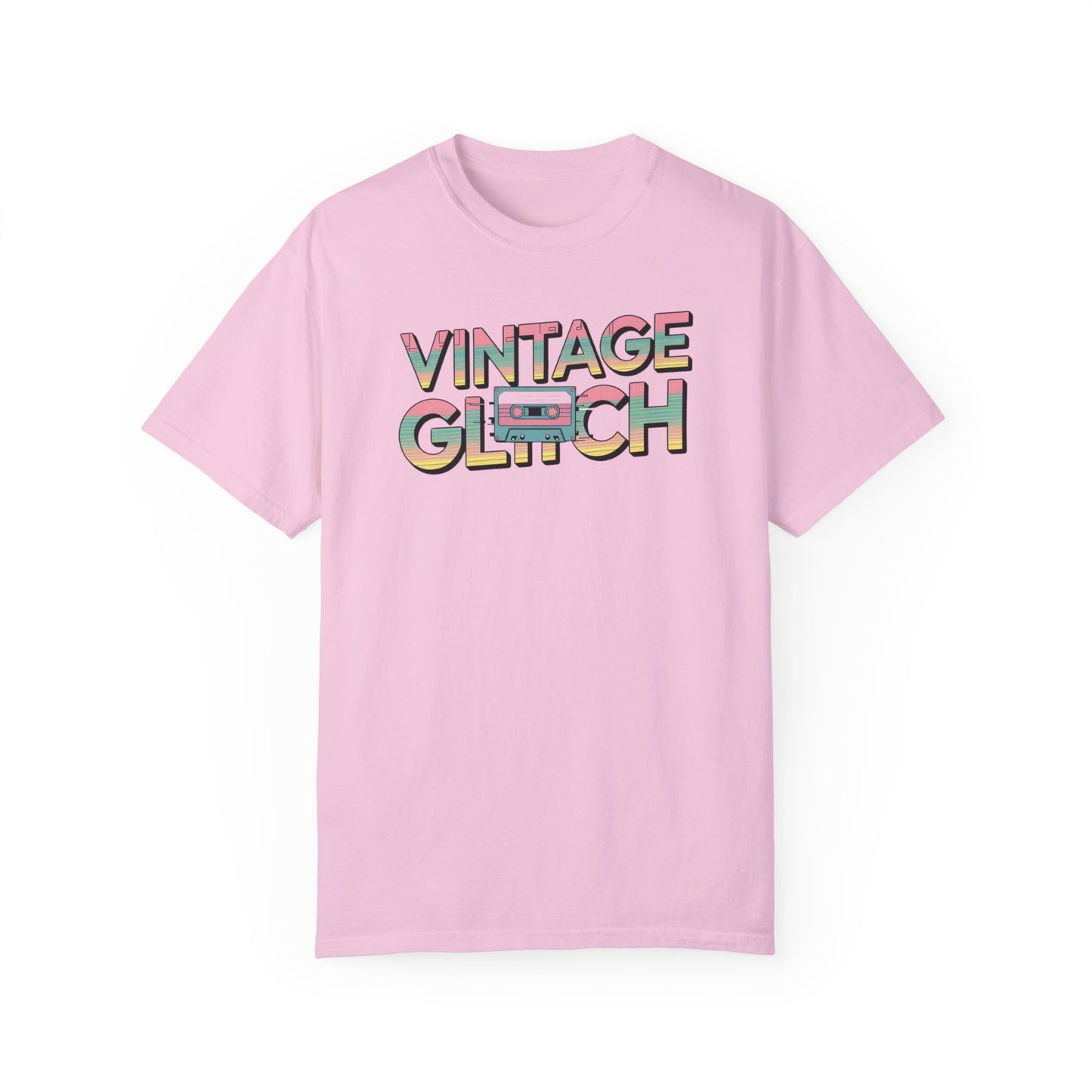 Vintage Glitch Unisex Garment-Dyed T-Shirt | Retro Music Vibe | Perfect for Music Lovers