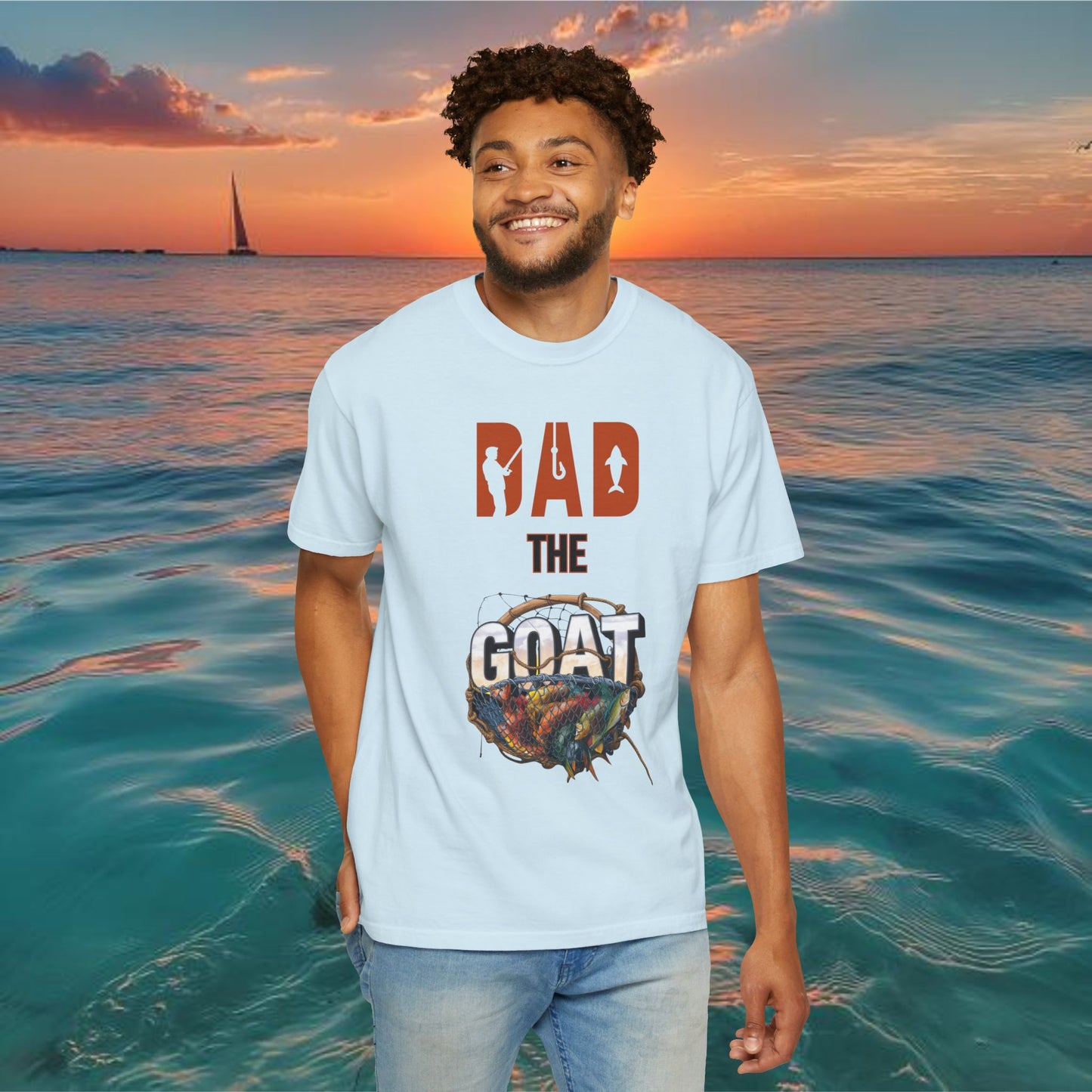 GOAT Dad Fishing T-Shirt | Ultimate Fishing with Dad Gift