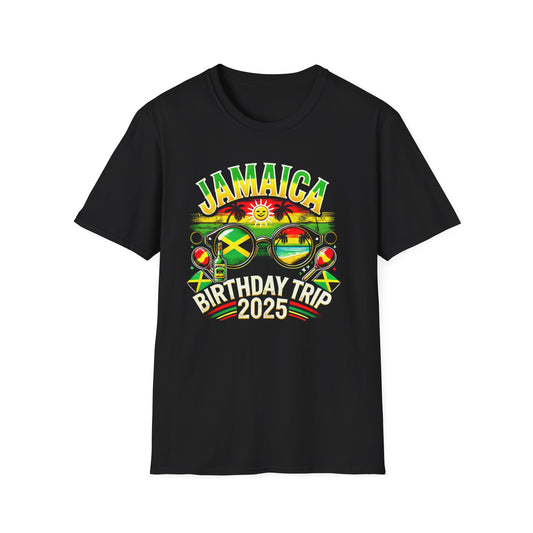 Personalized Jamaica Birthday Trip T-Shirt - Matching Jamaica Friends Vacation Shirts 2025