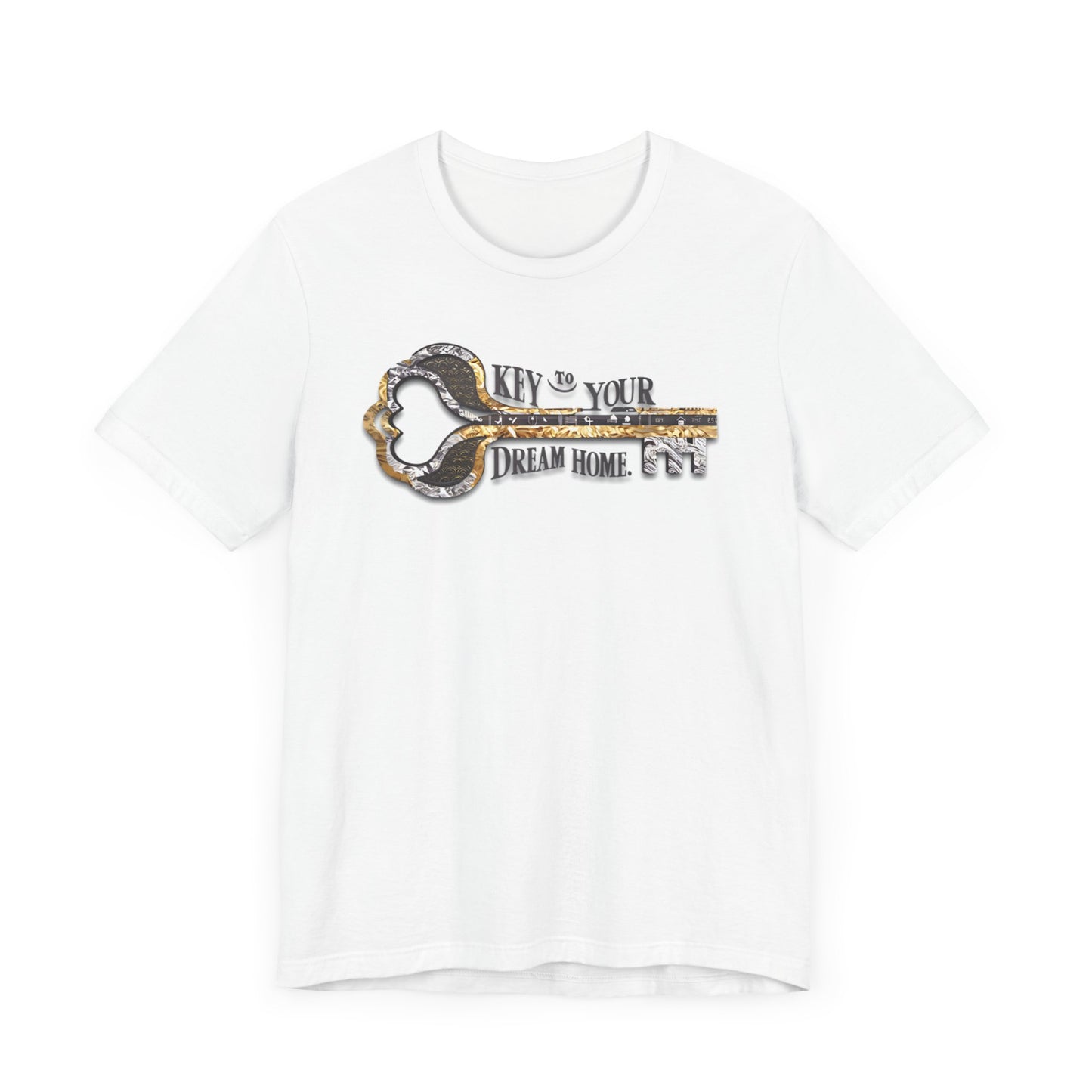 Key to Your Dream Home t-shirt with a key design, perfect for mortgage loan officers and real estate professionals.