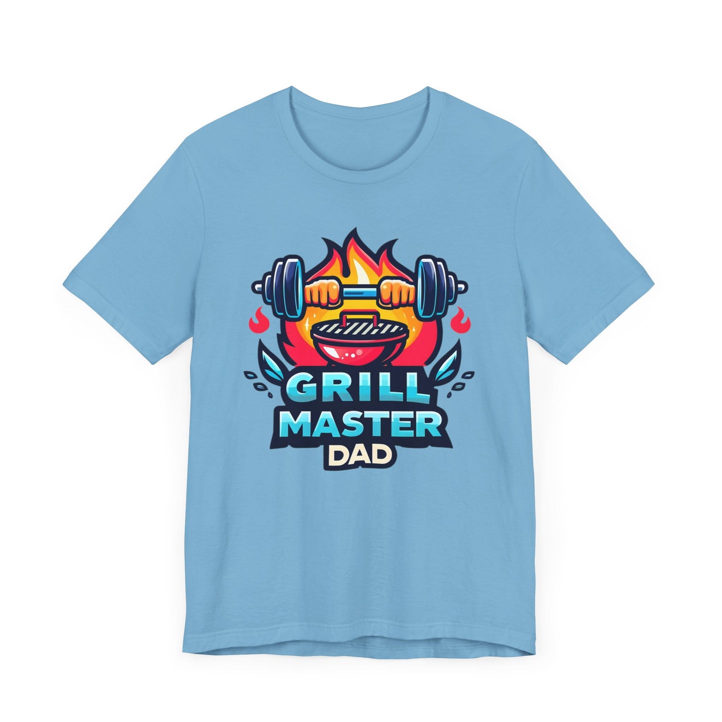 Grill Master Dad t-shirt with a vibrant design, perfect for dads who love to grill.