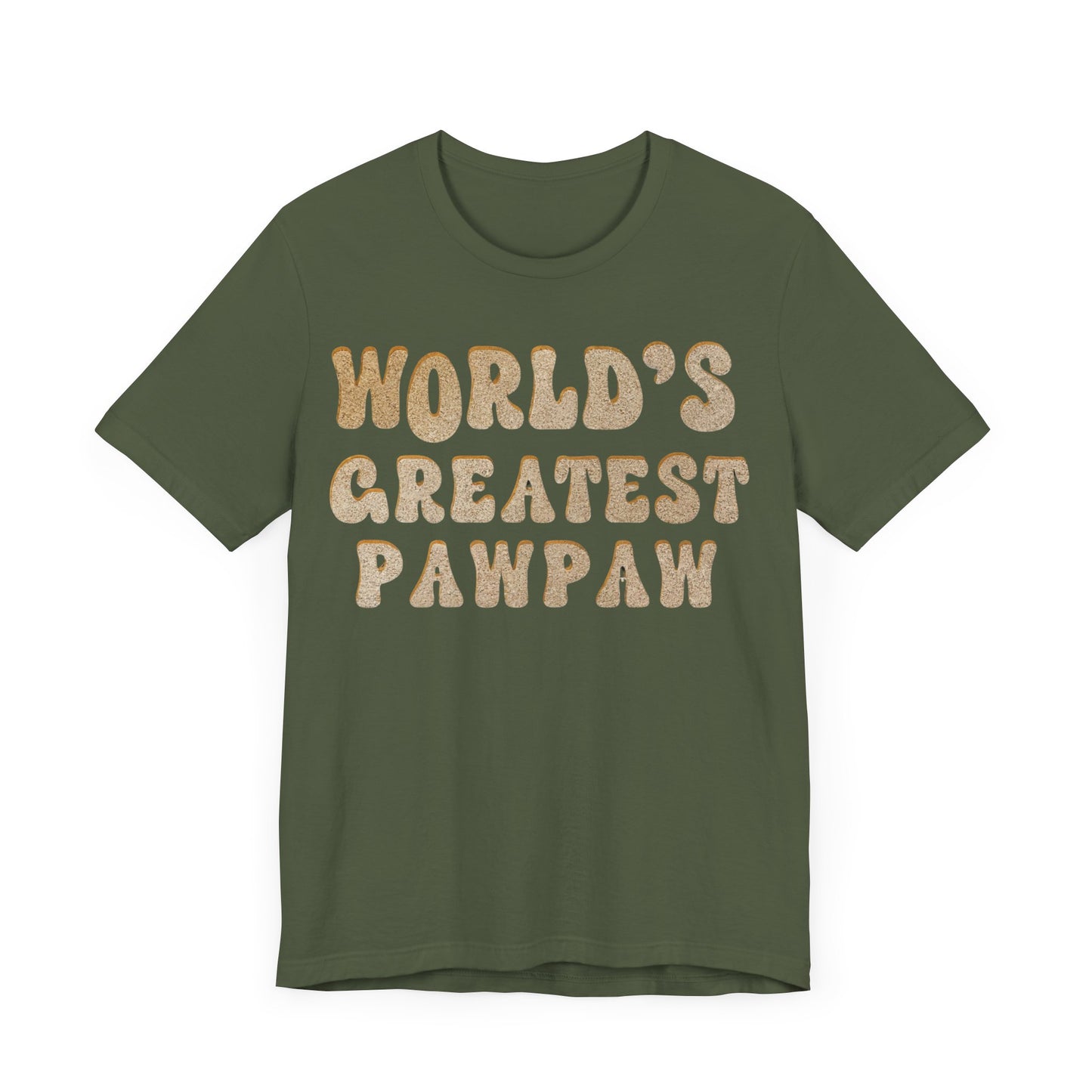 World's Greatest Pawpaw Retro T-Shirt in navy and royal blue colors, featuring a fun and colorful design perfect for grandpa appreciation gifts.