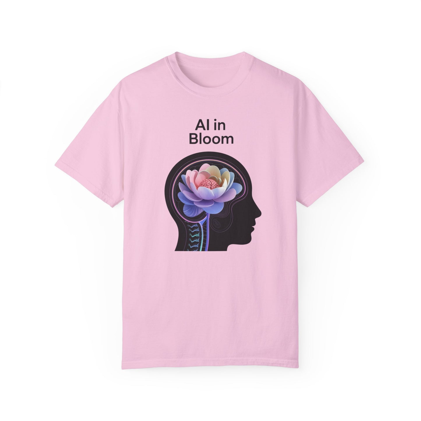 AI in Bloom Unisex Garment-Dyed T-shirt - Creative & Inspirational Art Tee