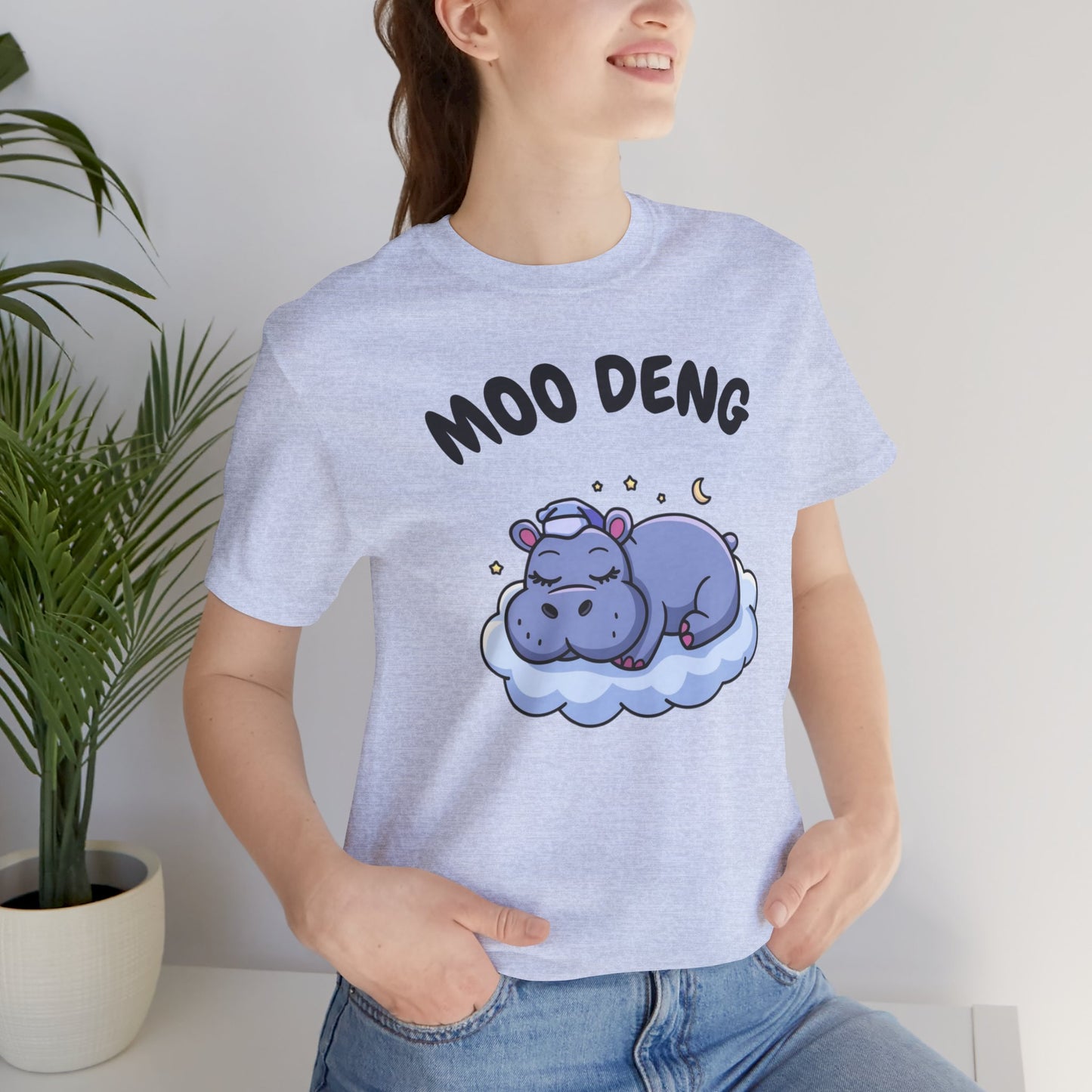 Funny Hippo Moo-Deng T-shirt, Quirky Animal Lover Gift for Her