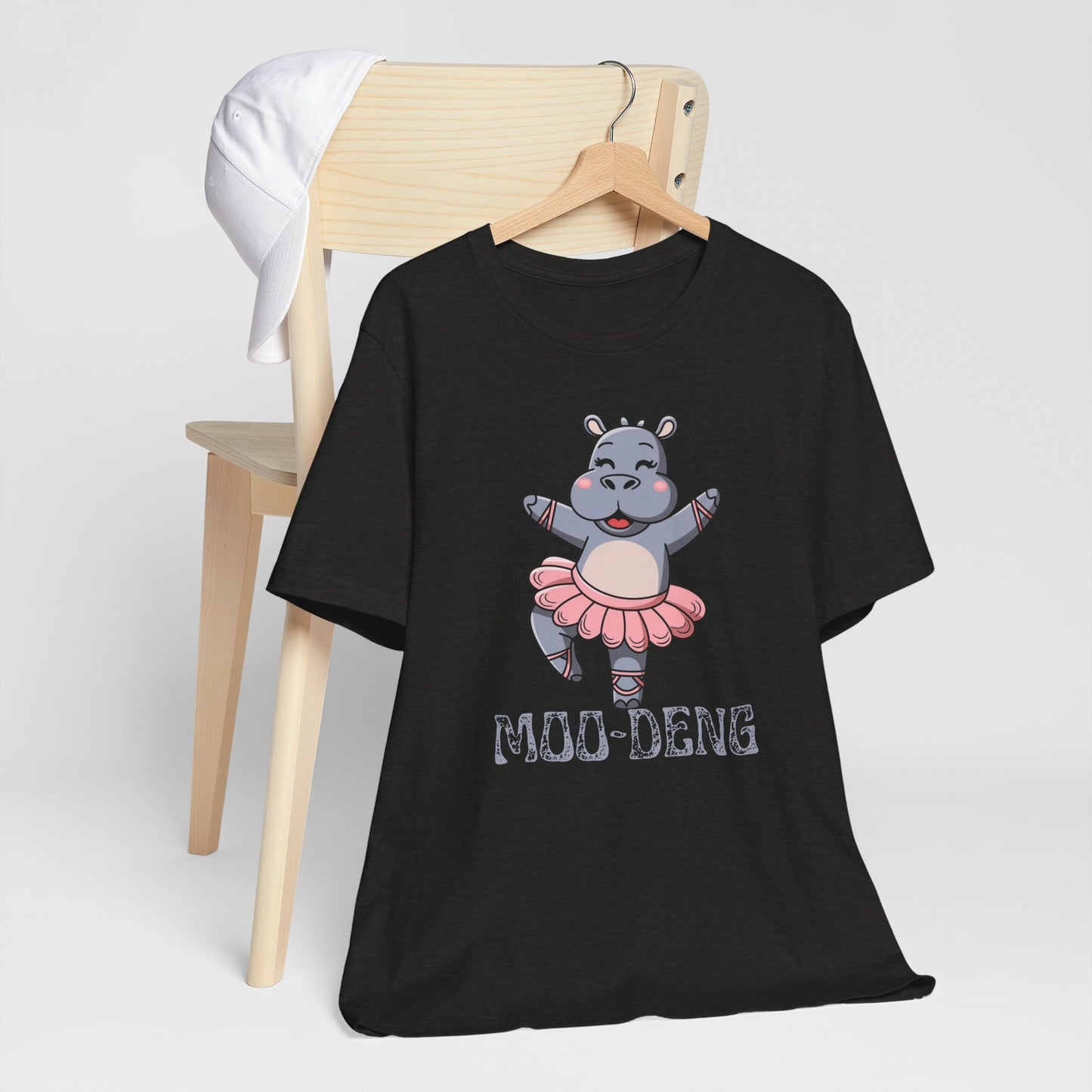 Funny Ballerina Hippo Moo Deng T-Shirt | Quirky Animal Gift for Her