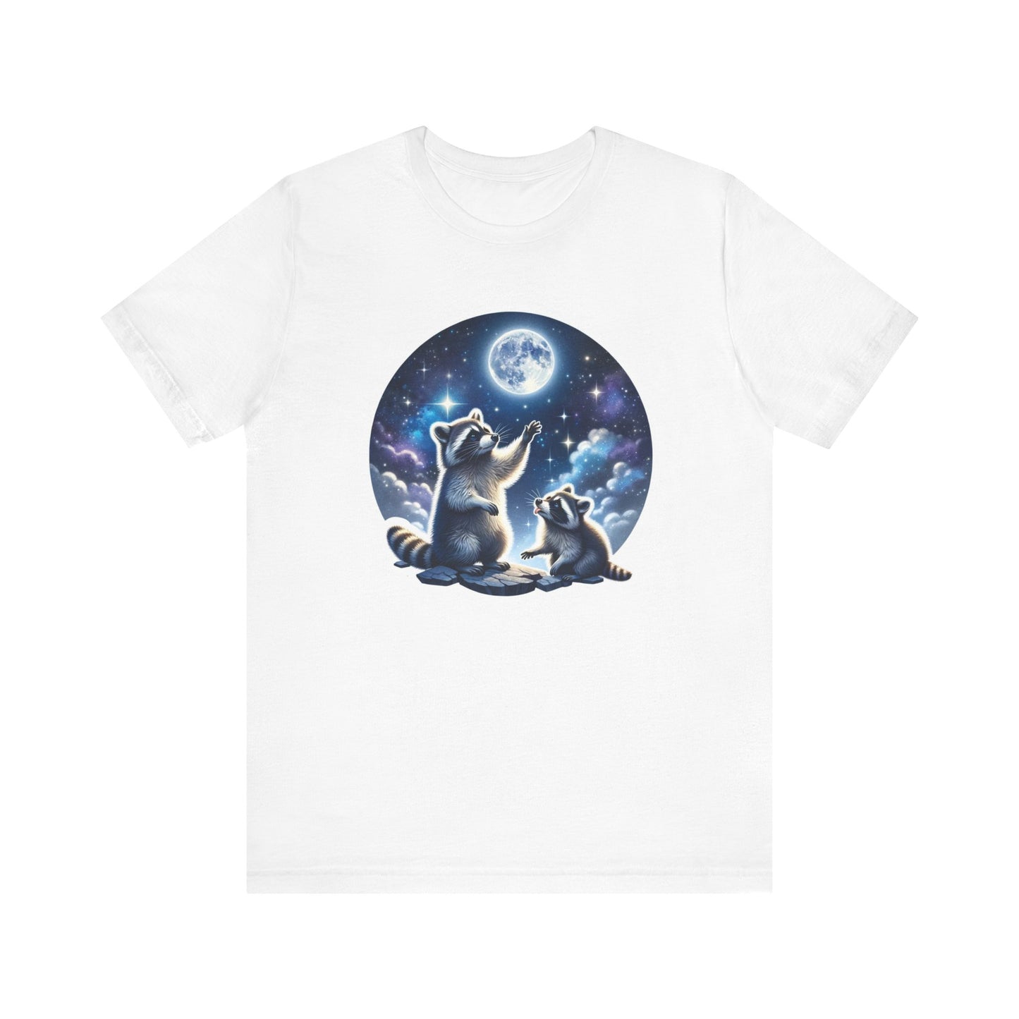 Moonlit Raccoons Tee, Nocturnal Charm