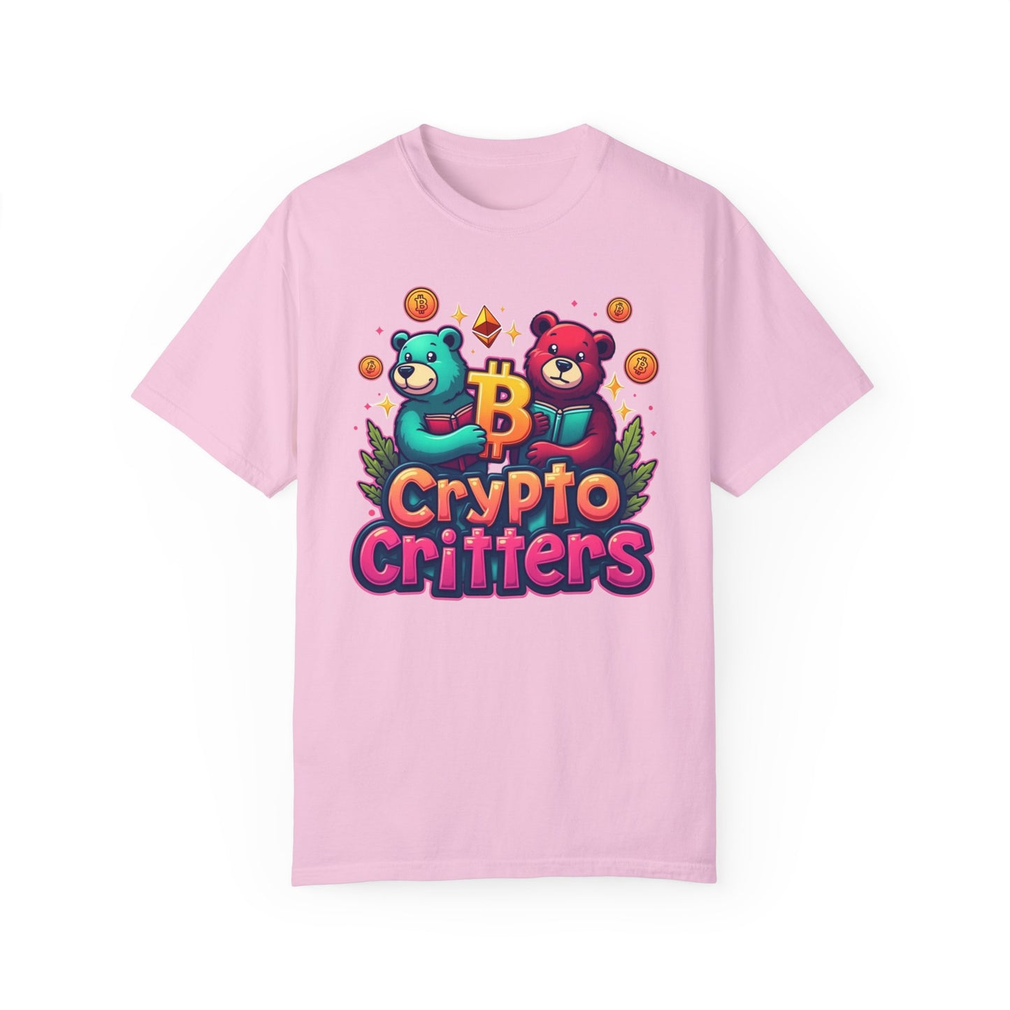 Crypto Critters Unisex Garment-Dyed T-Shirt - Fun & Playful Design