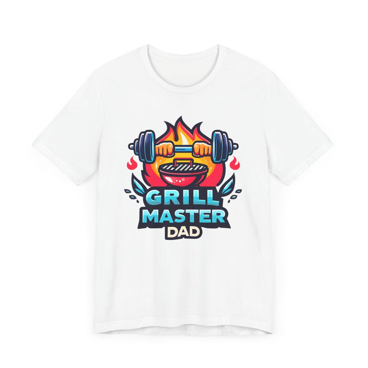 Grill Master Dad t-shirt with a vibrant design, perfect for dads who love to grill.