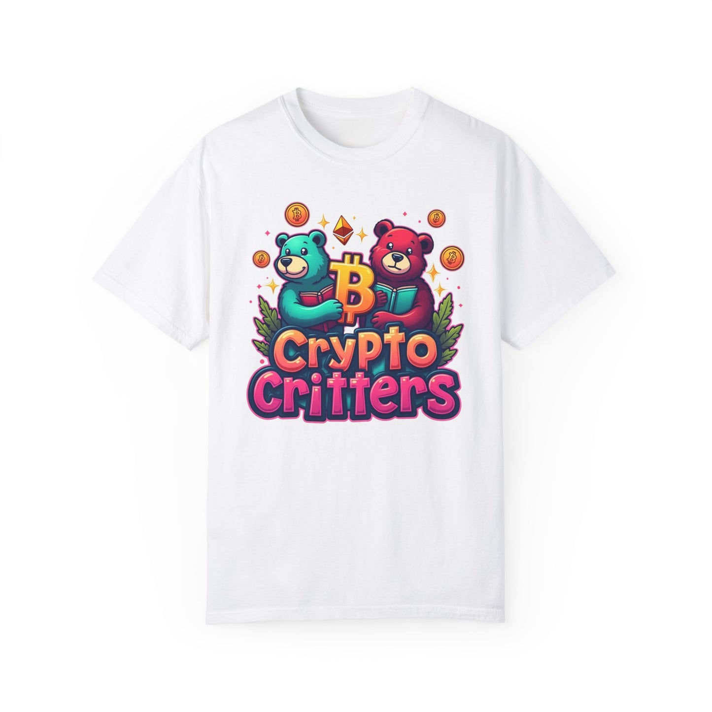 Crypto Critters Unisex Garment-Dyed T-Shirt - Fun & Playful Design