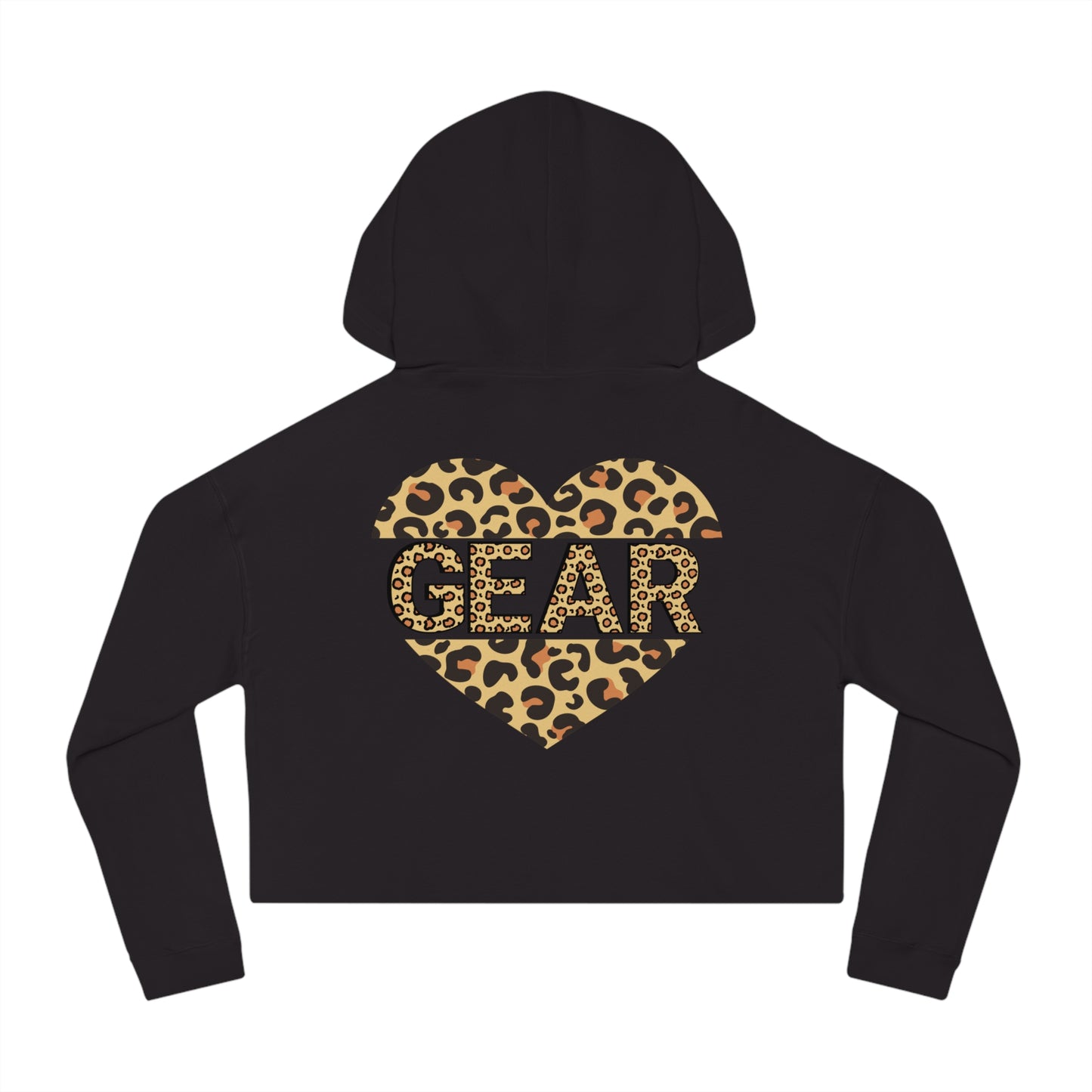 Leopard Print Love & Gear Women's Cropped Hoodie