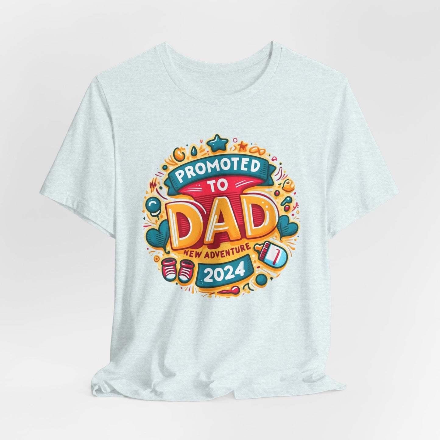 Promoted to Dad 2024 T-Shirt | Celebrate Fatherhood with Style