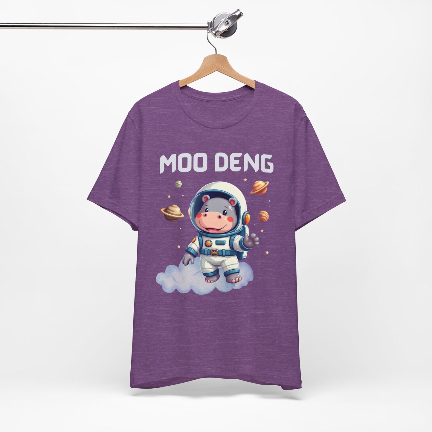 Hippo Moo Deng Astronaut T-Shirt, Funny Gift for Her Cute Animal Lover