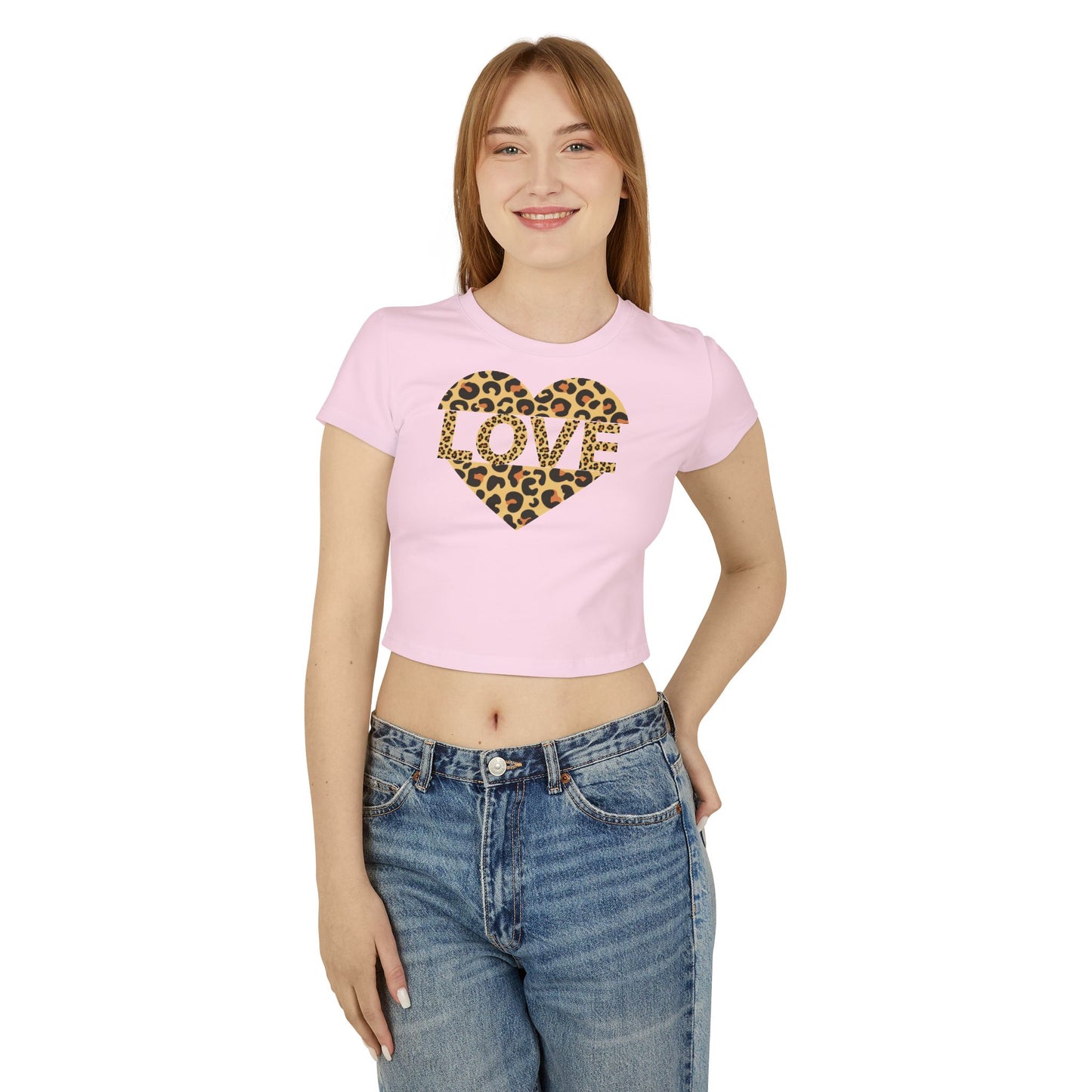 Leopard Print Love Graphic Baby Tee