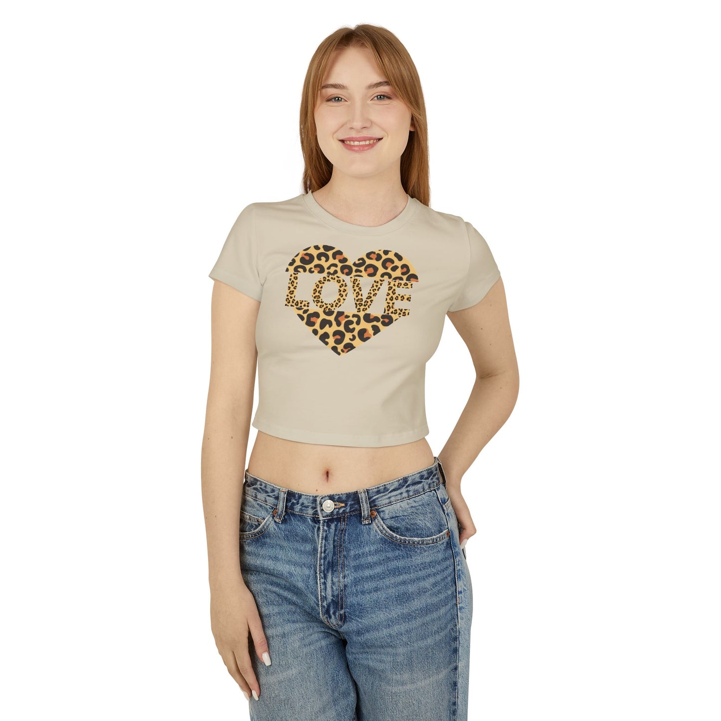 Leopard Print Love Graphic Baby Tee