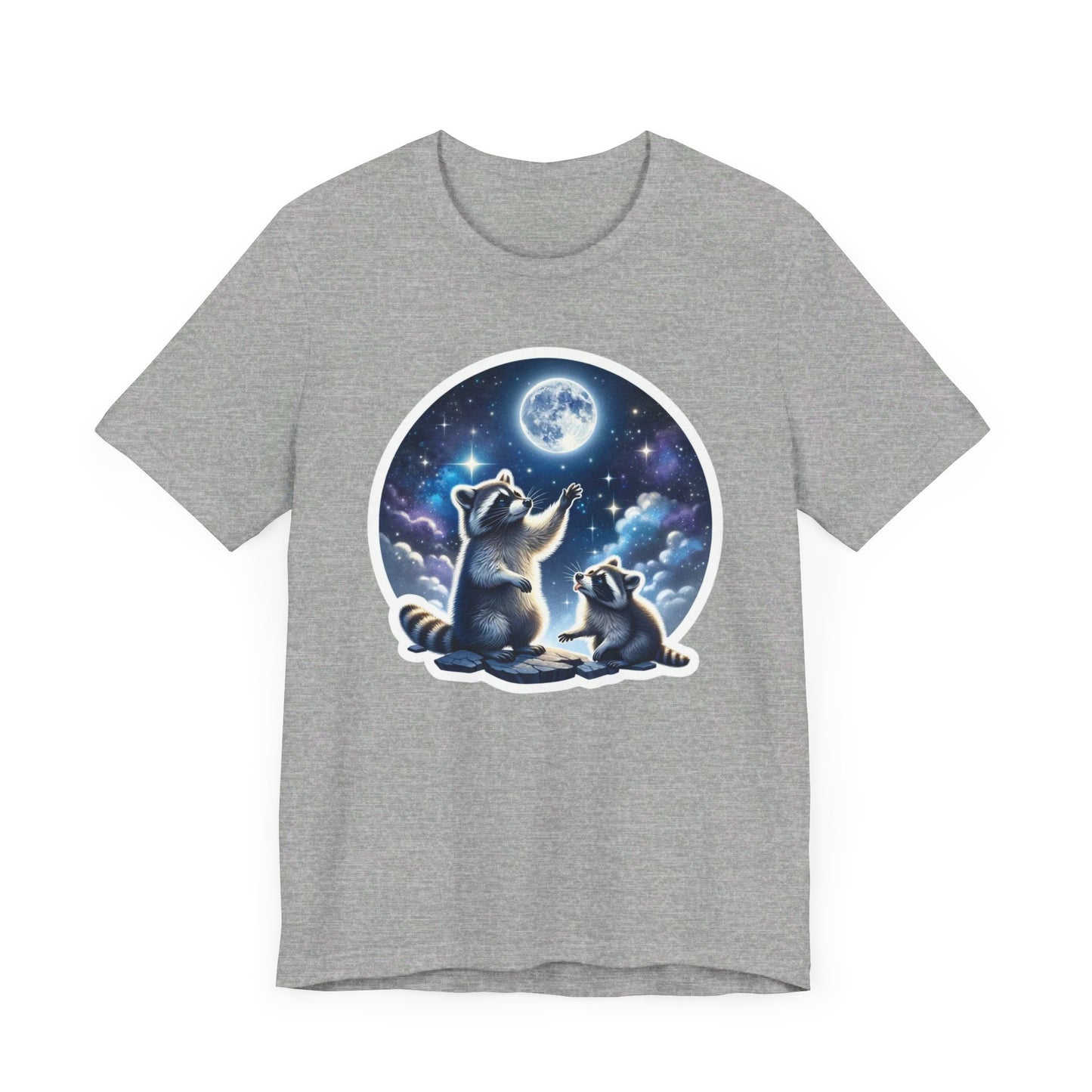 Moonlit Raccoons Tee, Nocturnal Charm