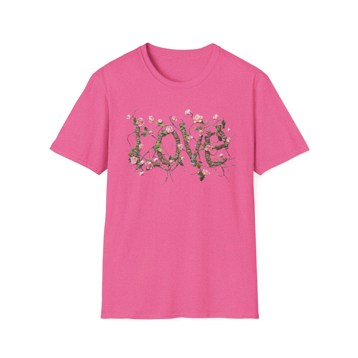 Floral Love Unisex Softstyle T-Shirt, Perfect for Spring Celebrations