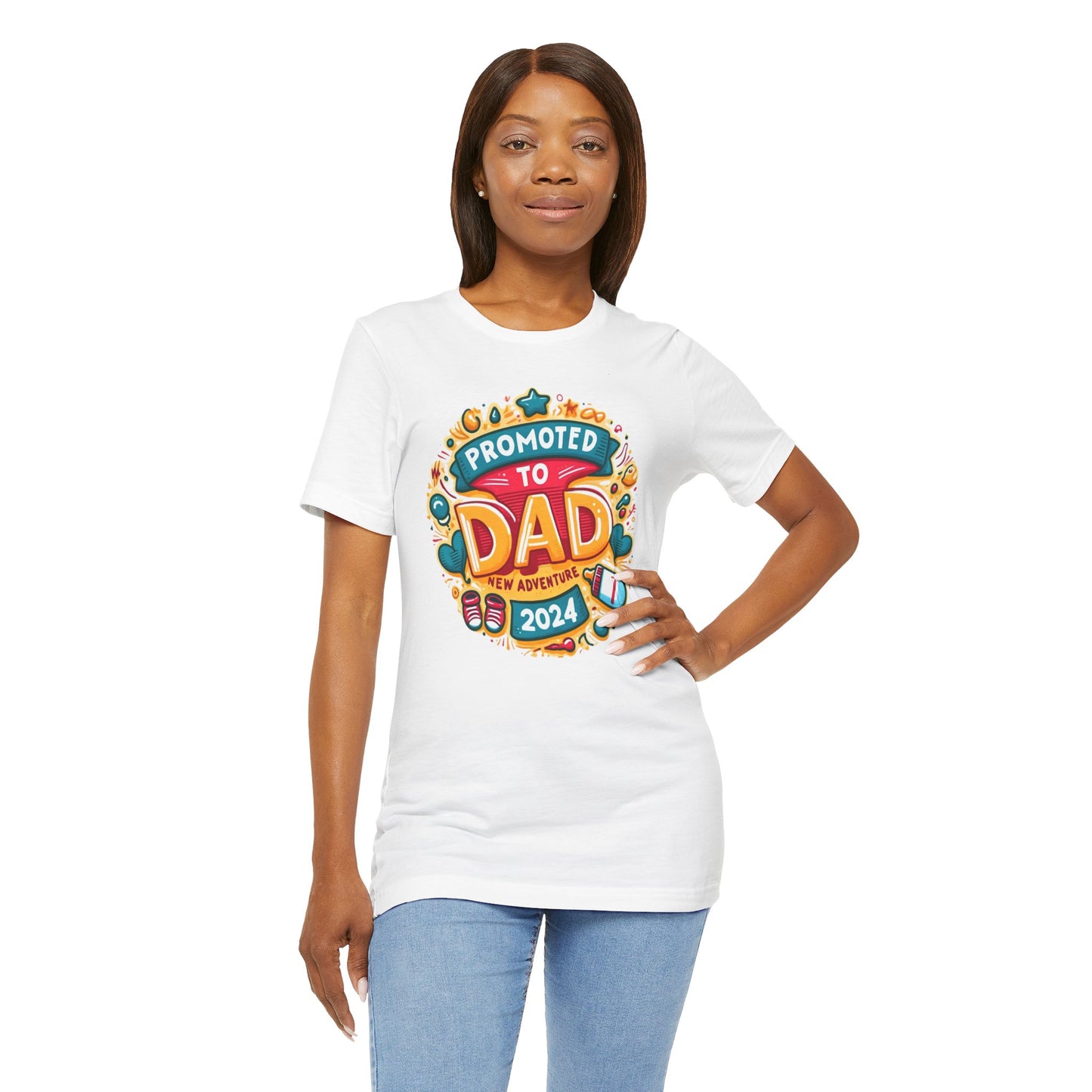 Promoted to Dad 2024 T-Shirt | Celebrate Fatherhood with Style