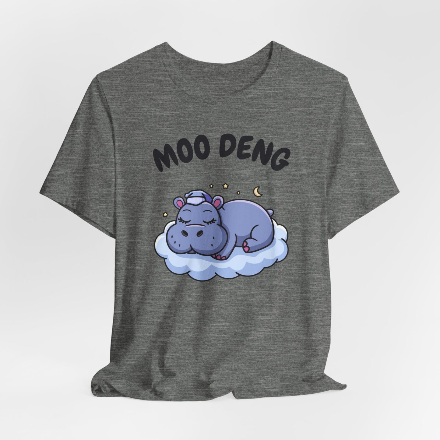 Funny Hippo Moo-Deng T-shirt, Quirky Animal Lover Gift for Her