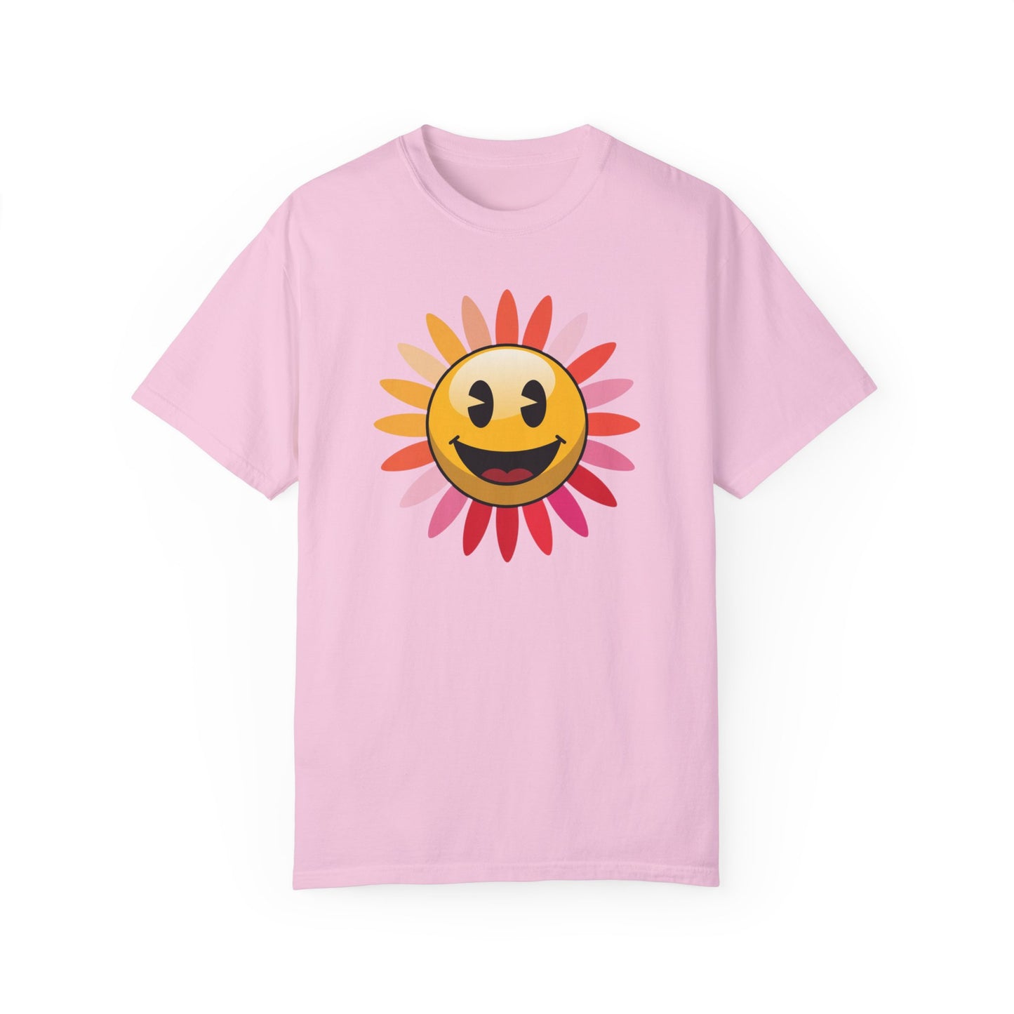 Smiley Sunshine Unisex Garment-Dyed T-Shirt | Feel-Good Vibe Apparel