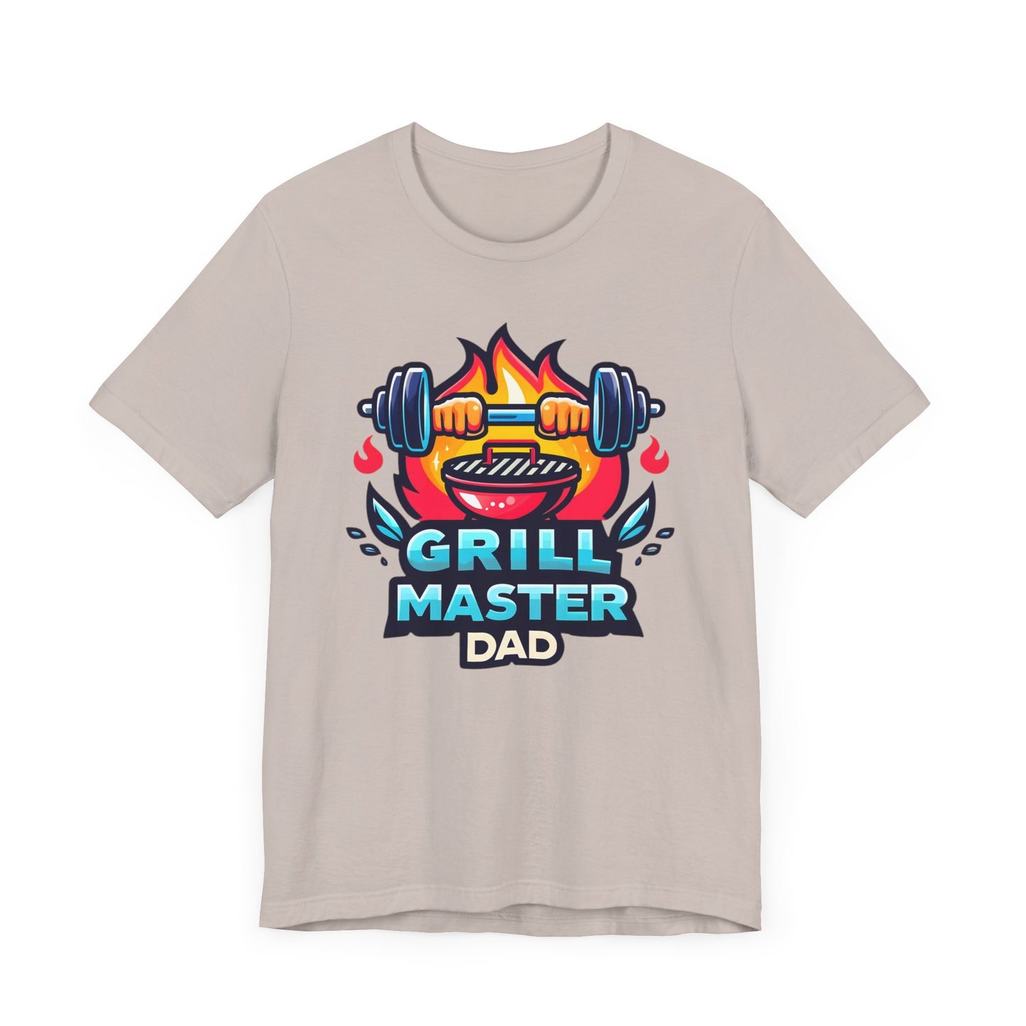 Grill Master Dad t-shirt with a vibrant design, perfect for dads who love to grill.