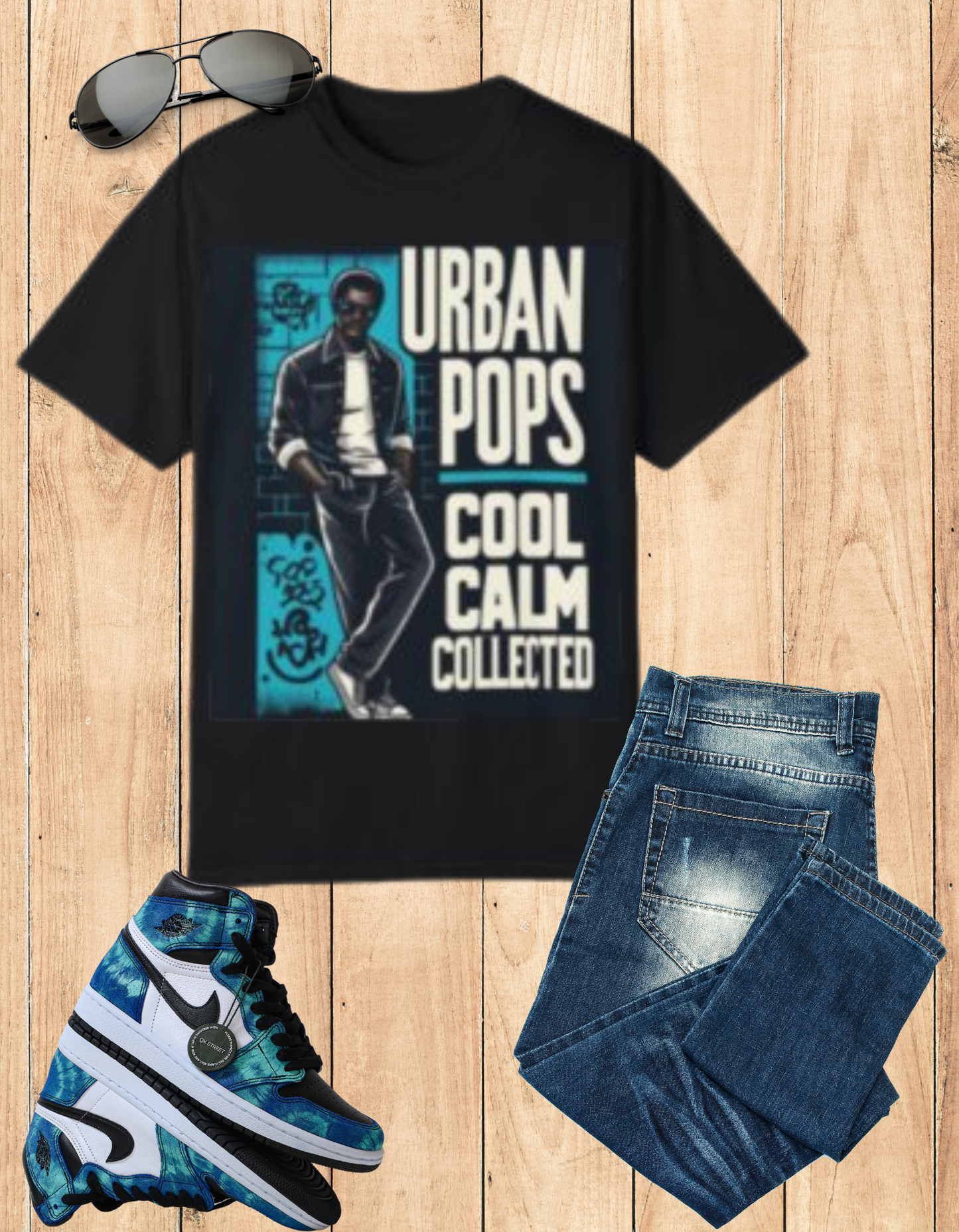 Urban Pops graphic tee - cool, calm, and collected, unique Father's Day gift