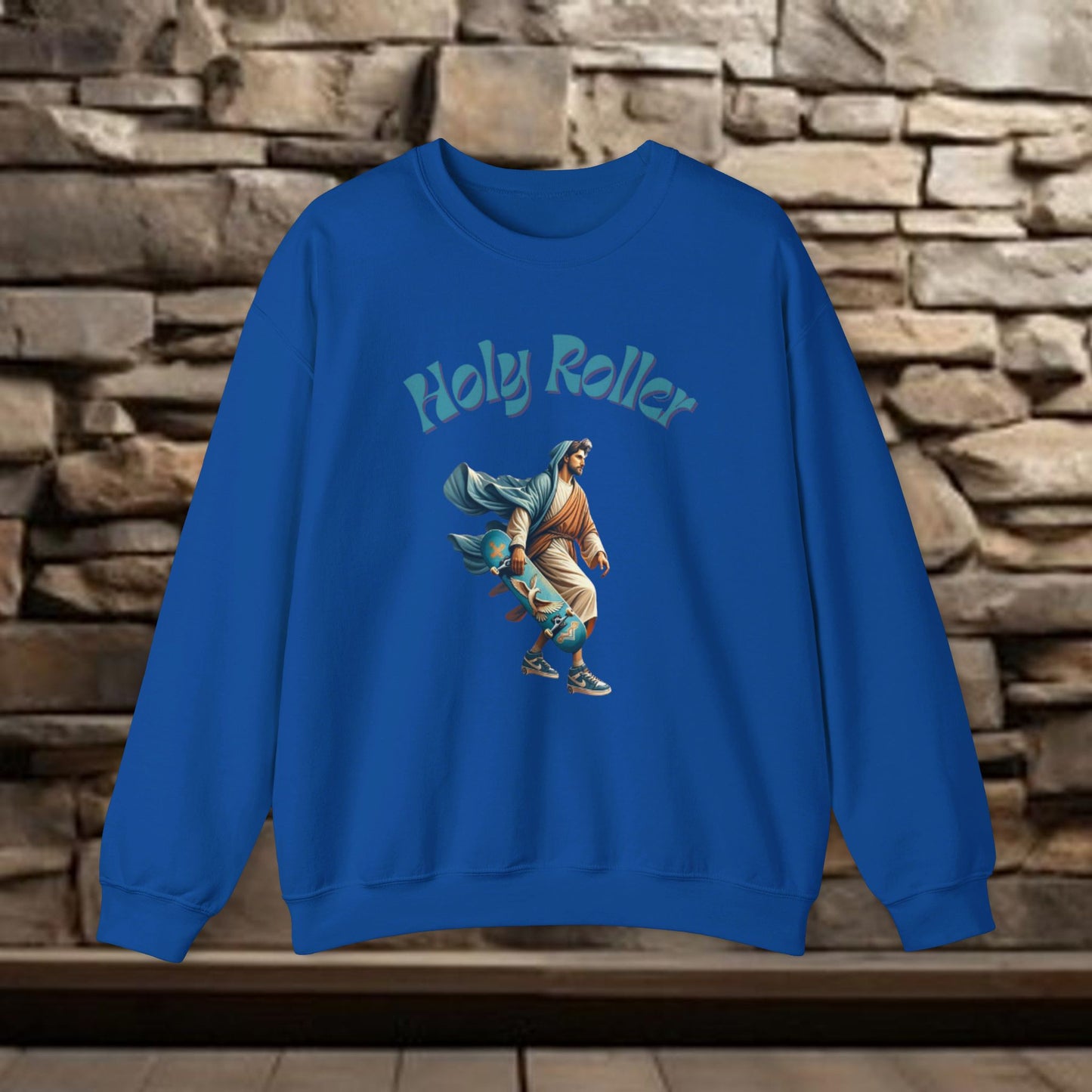 Holy Roller Skateboarding Jesus T-Shirt - Divine Streetwear, Faith-Inspired Skate Tee