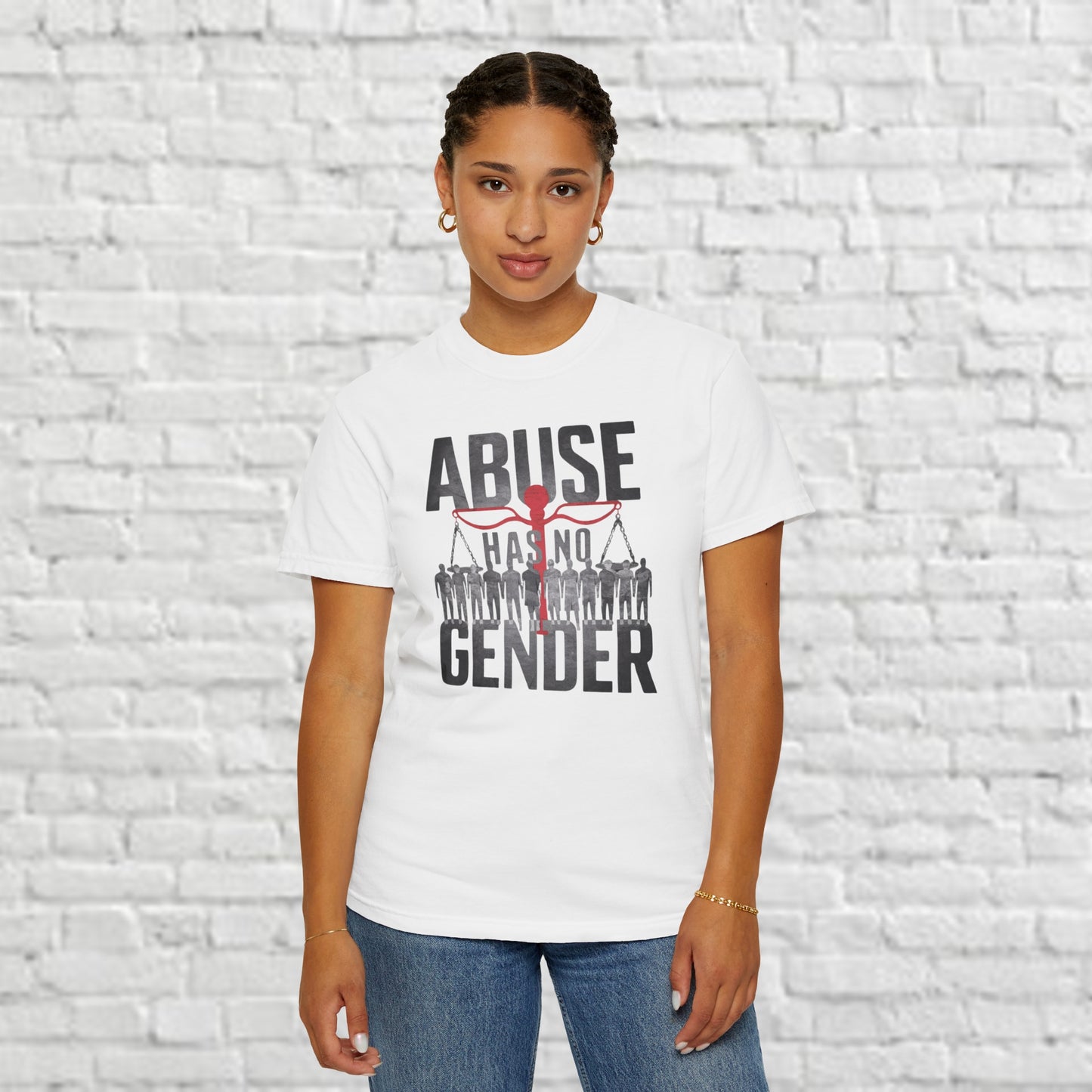 Equality Statement Tee: Abuse Has No Gender